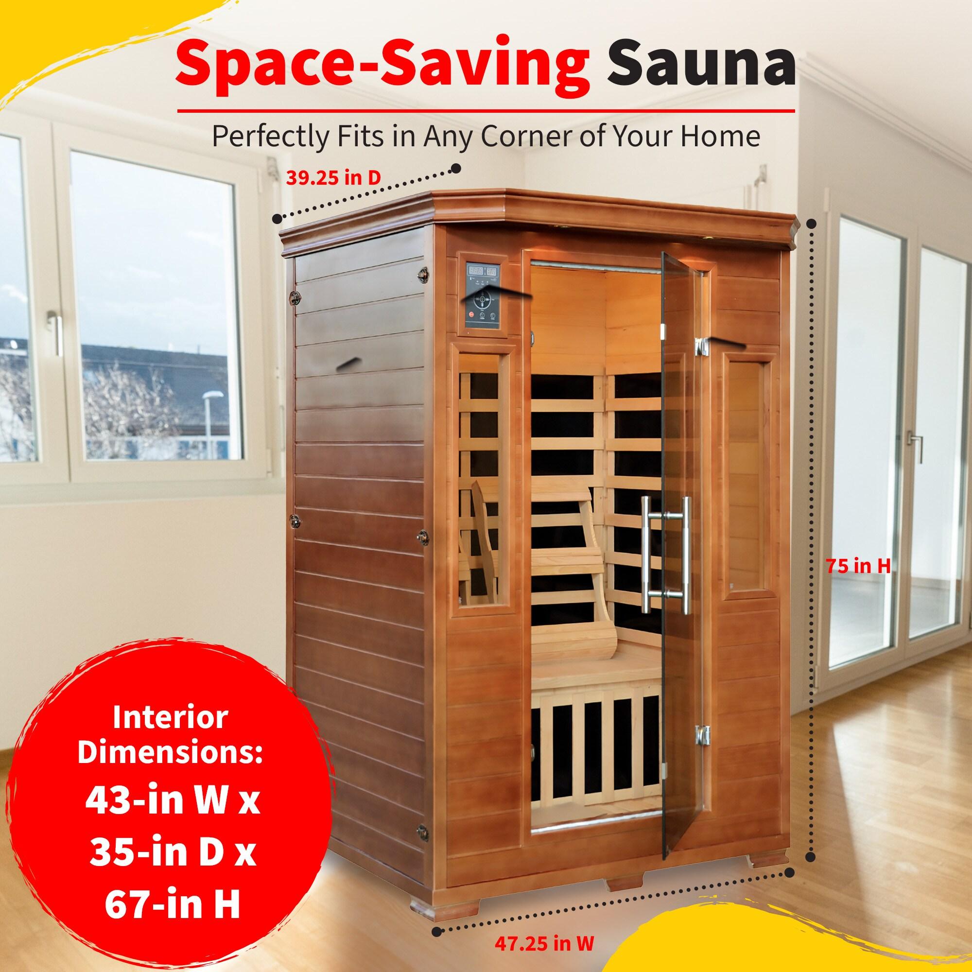 Heatwave 2-Person Hemlock Premium Infrared Sauna with 6 Carbon Heaters