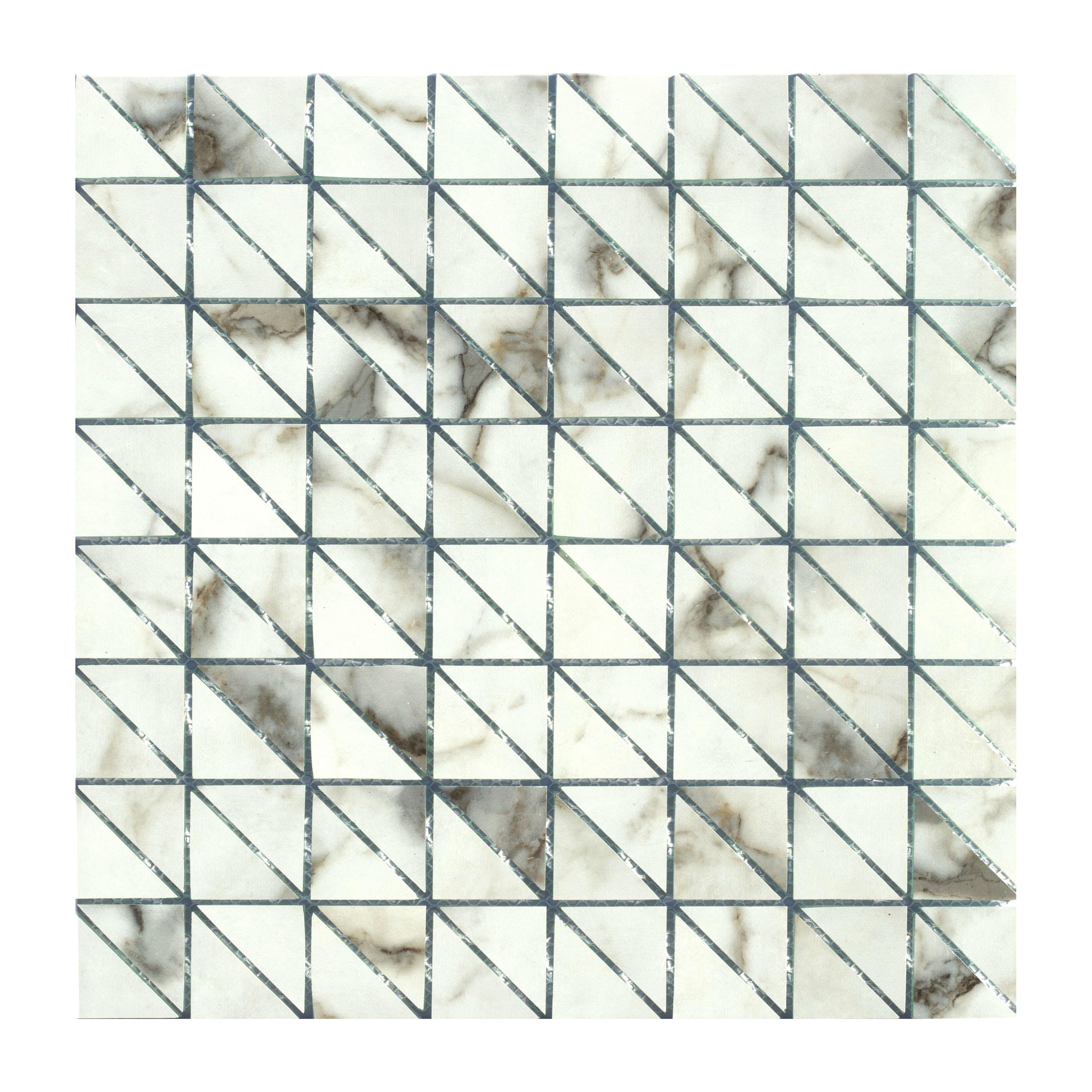 Art Deco Triangle 0.75" x 0.75" Glass Mosaic Tile