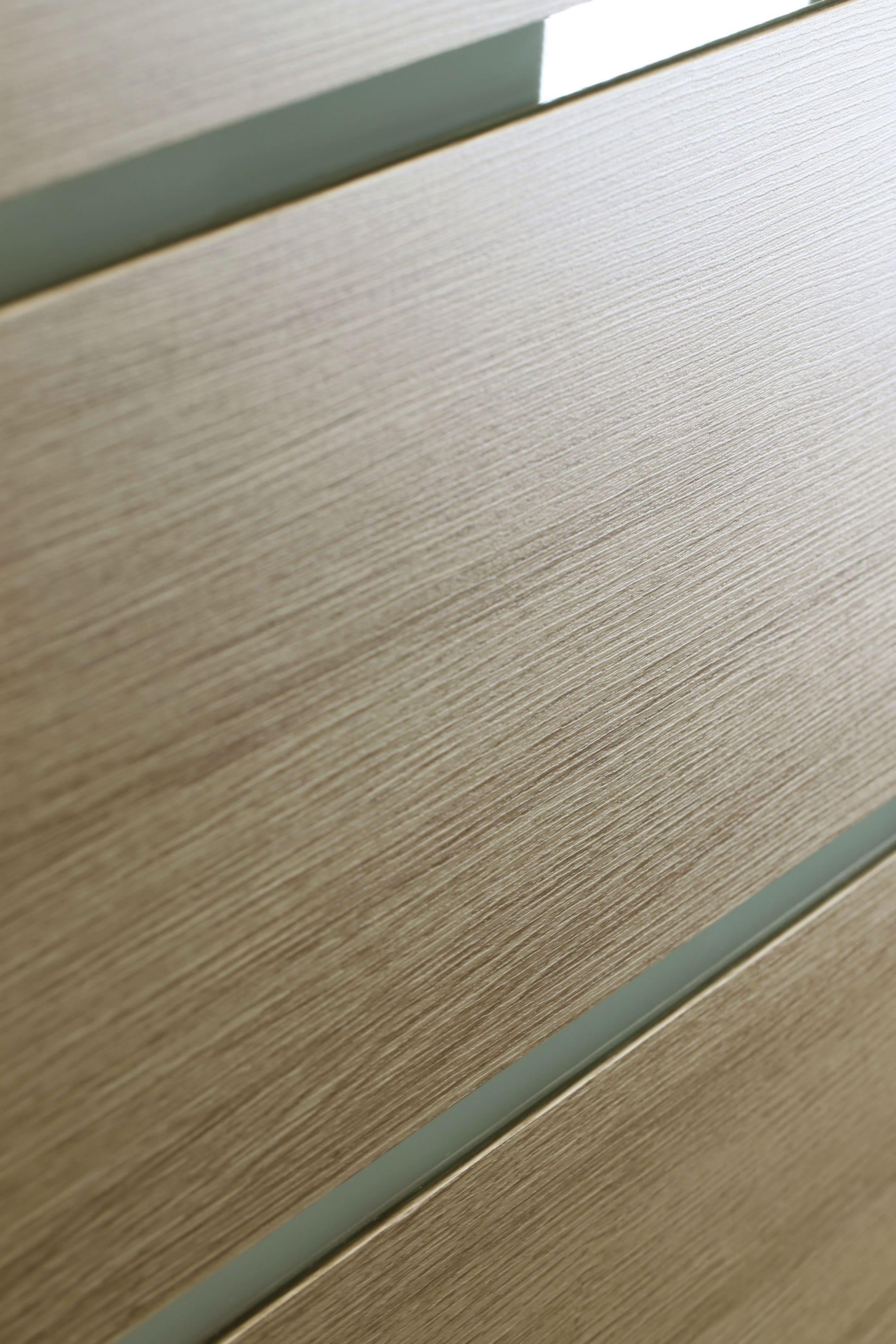Belldinni Alba Solid Manufactured Wood and Glass Paneled Wood Finish Standard Door Slab