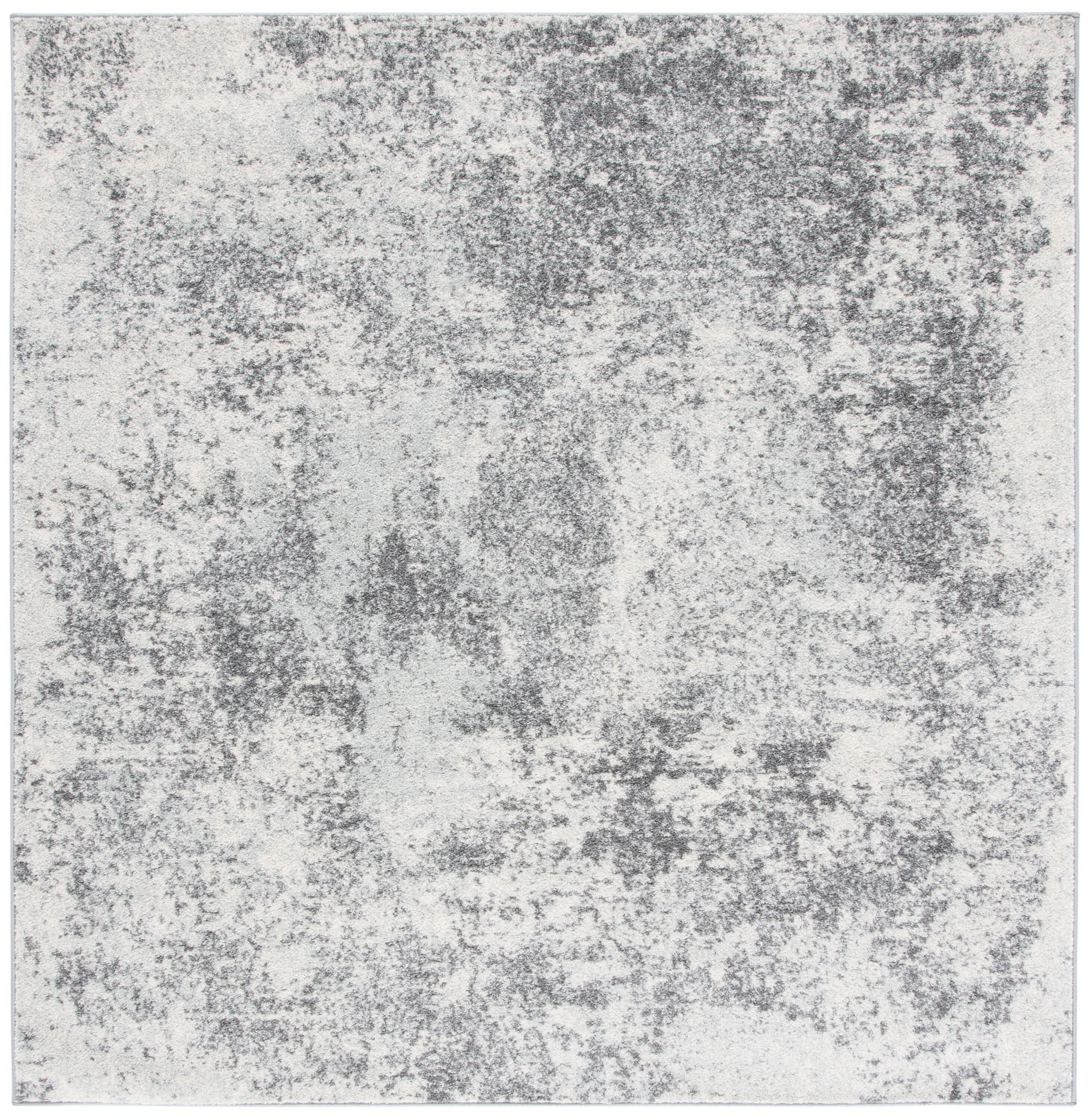 Tulum TUL209 Power Loomed Indoor Area Rug - Ivory/Grey - 5'x5' - Safavieh