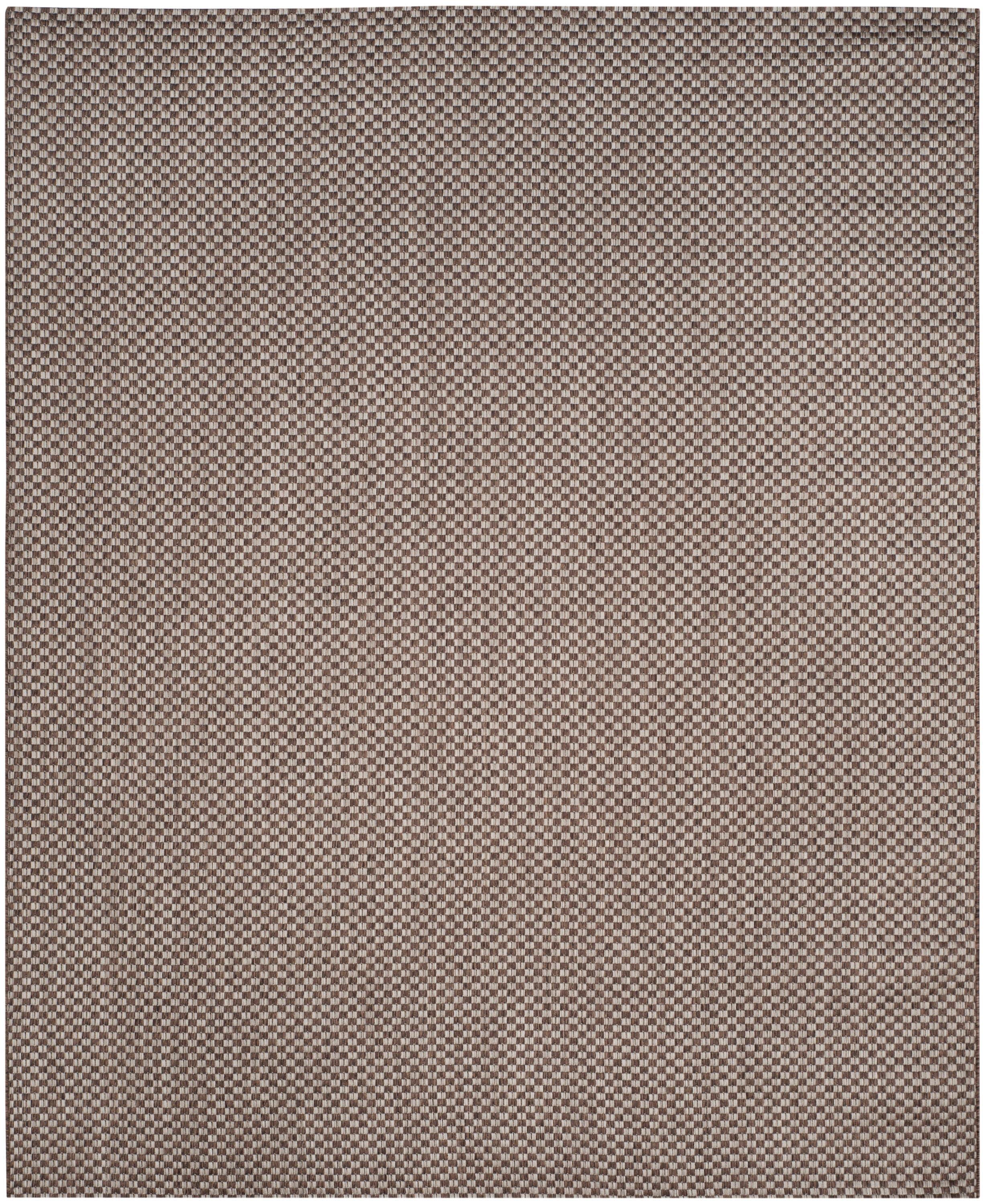 Courtyard CY8653 Power Loomed Indoor and Outdoor Area Rug - Light Brown/Light Grey - 8'x11' - Safavieh