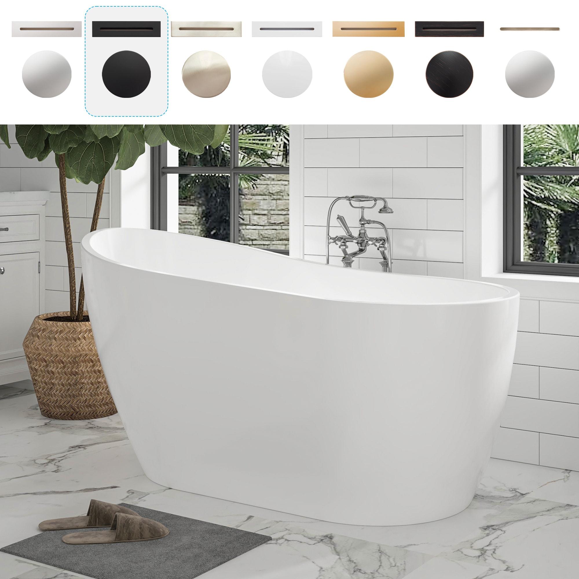 54" X 28" Freestanding Soaking Acrylic Bathtub