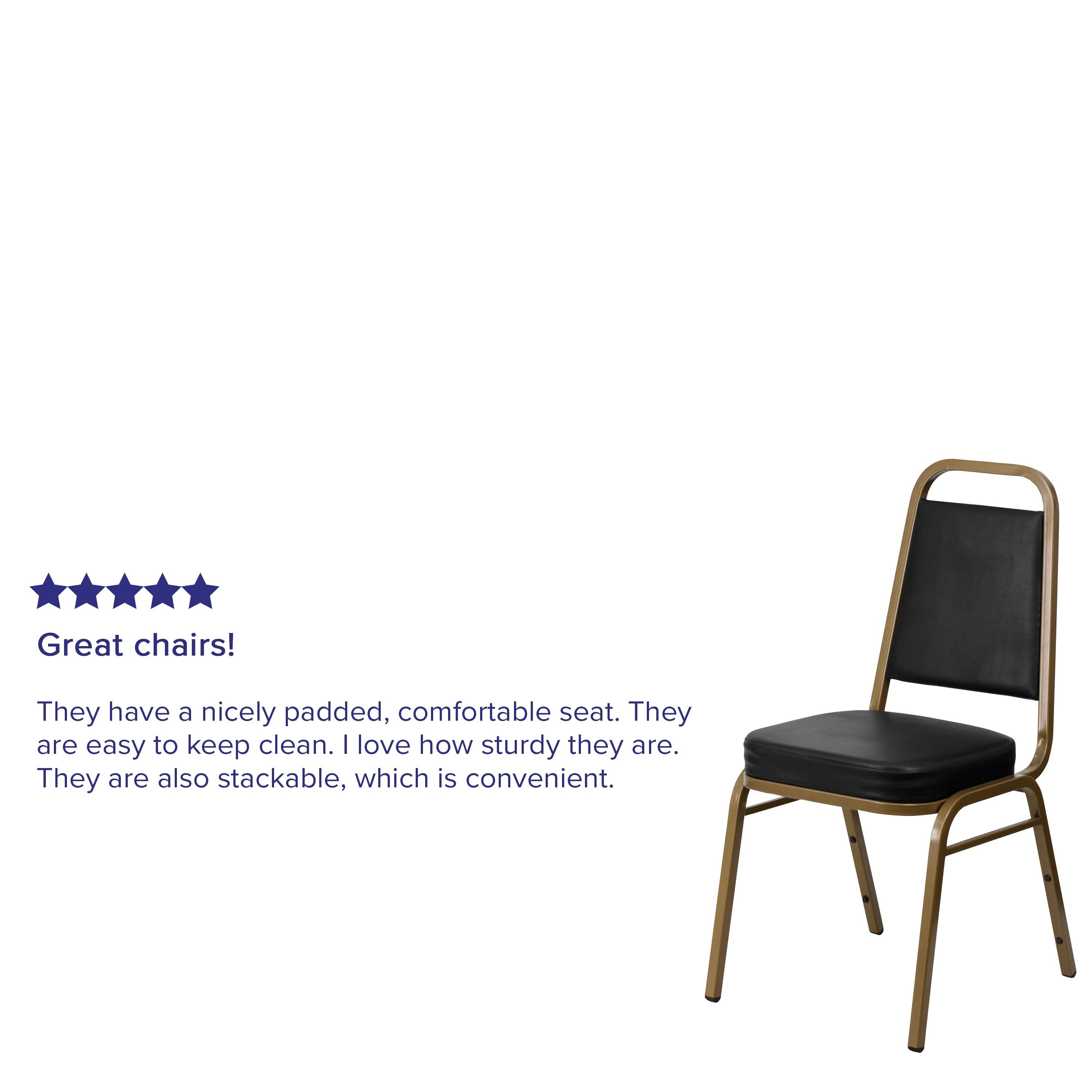 Flash Furniture Amaya Trapezoidal Back Stacking Banquet Chair with 2.5" Thick Seat