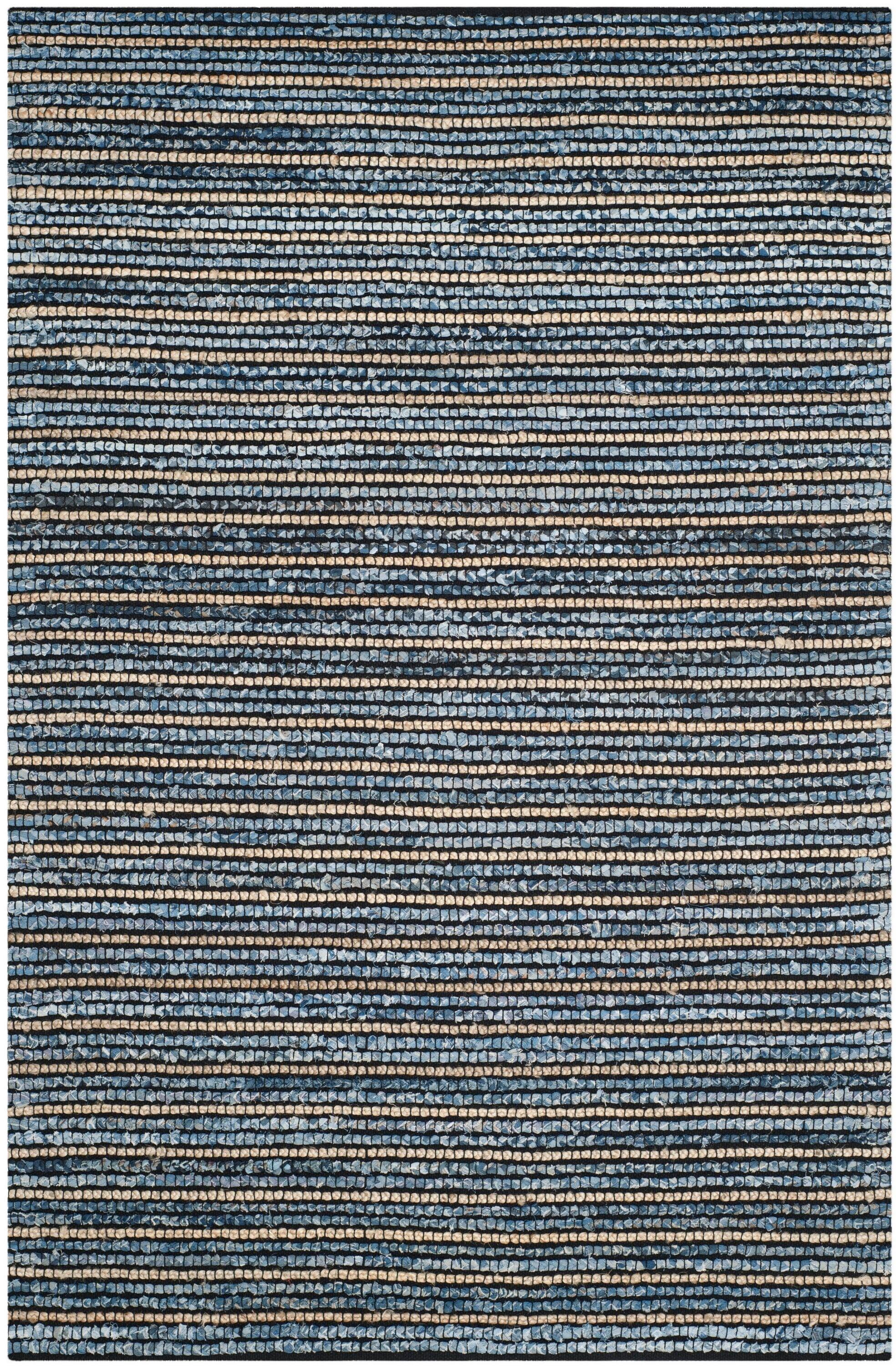 Cape Cod CAP363 Hand Woven Area Rug - Blue/Natural - 5'x8' - Safavieh.