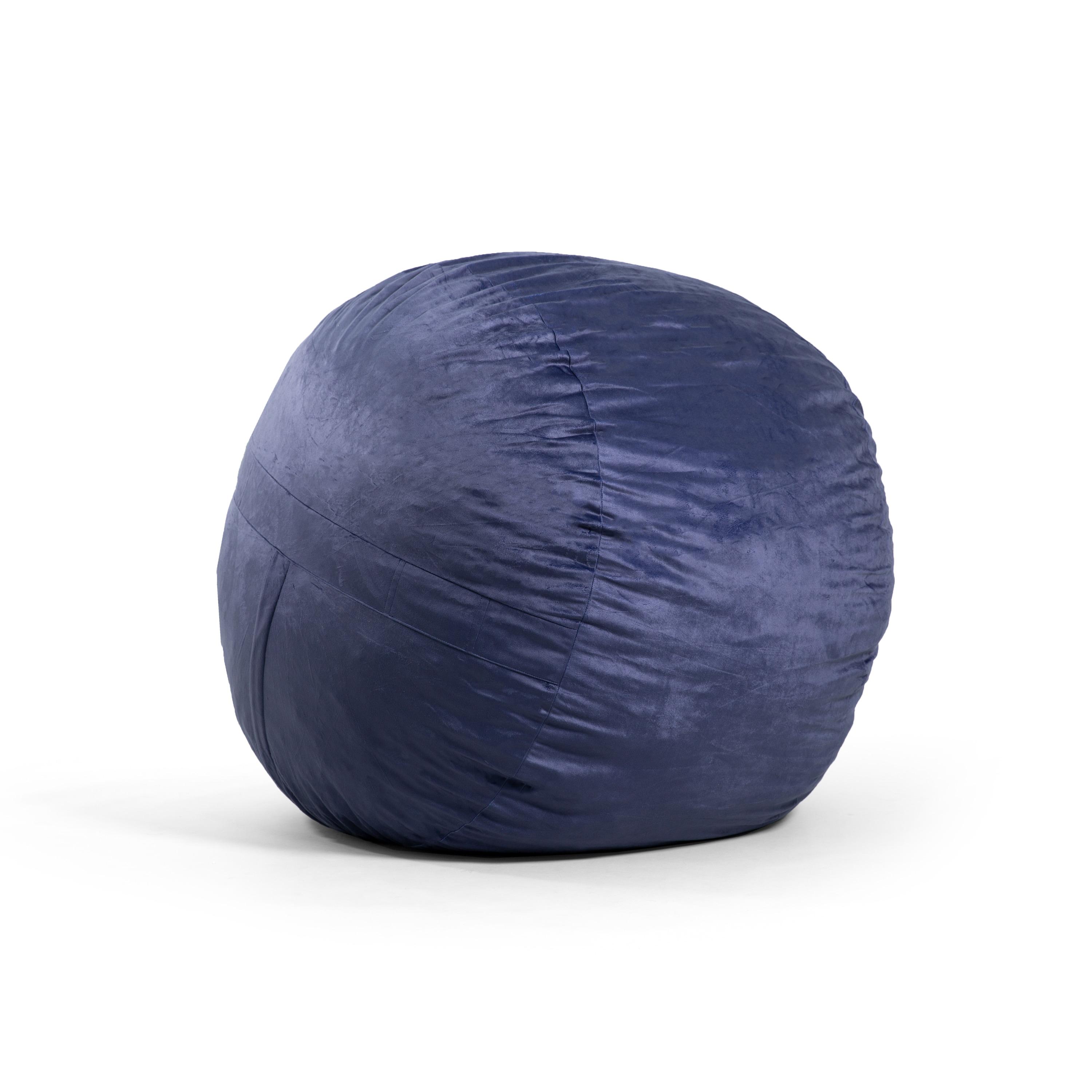 Big Joe Large 4 Foot Foam Filled Bean Bag Chair with Soft Removeable Cover