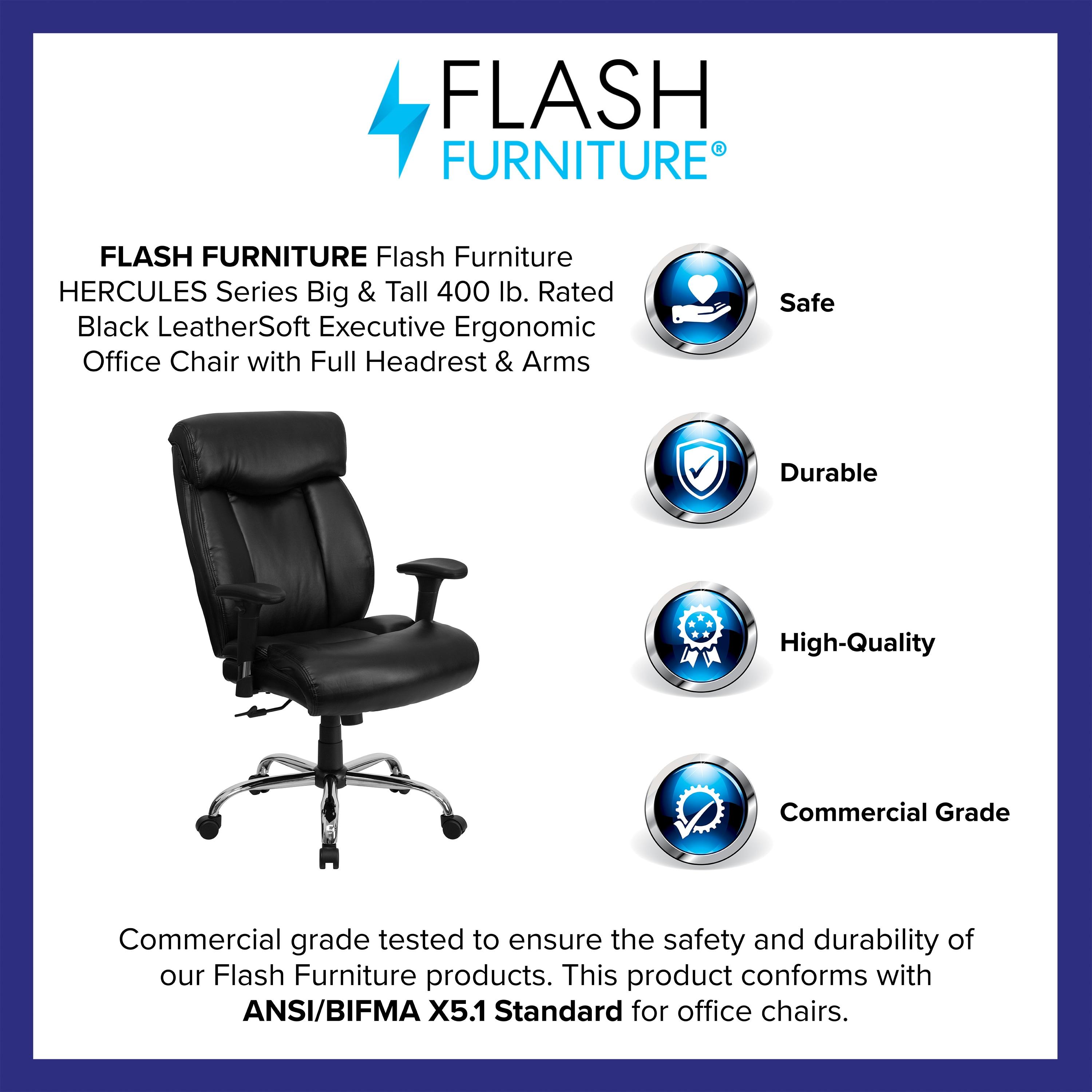 Flash Furniture Hercules Big & Tall 400 lb. Rated Executive Swivel Ergonomic Office Chair