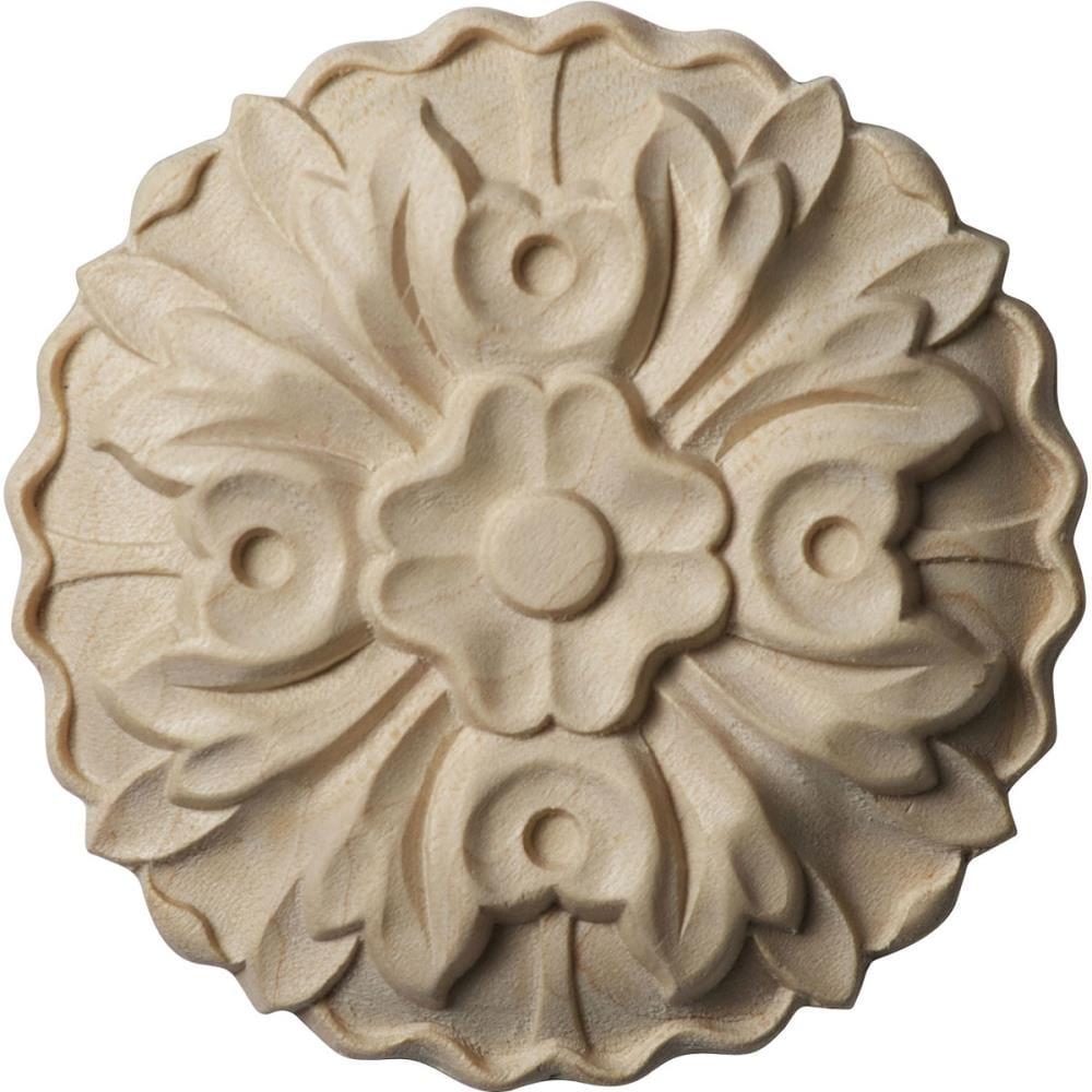 Kent 2.75'' H x 2.75'' W x 0.5'' D Wood Rosette Applique