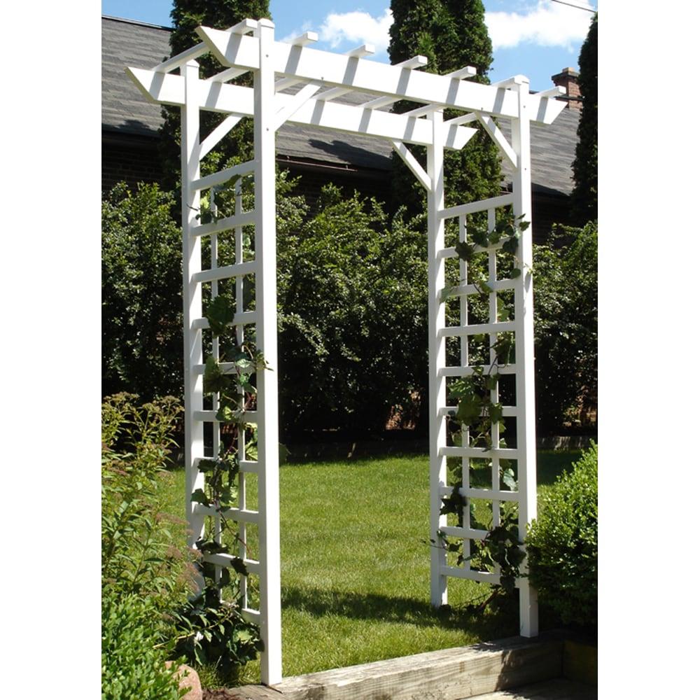 Dura-Trel Providence 28'' W x 64'' D Polyvinyl Chloride (PVC) Arbor in White