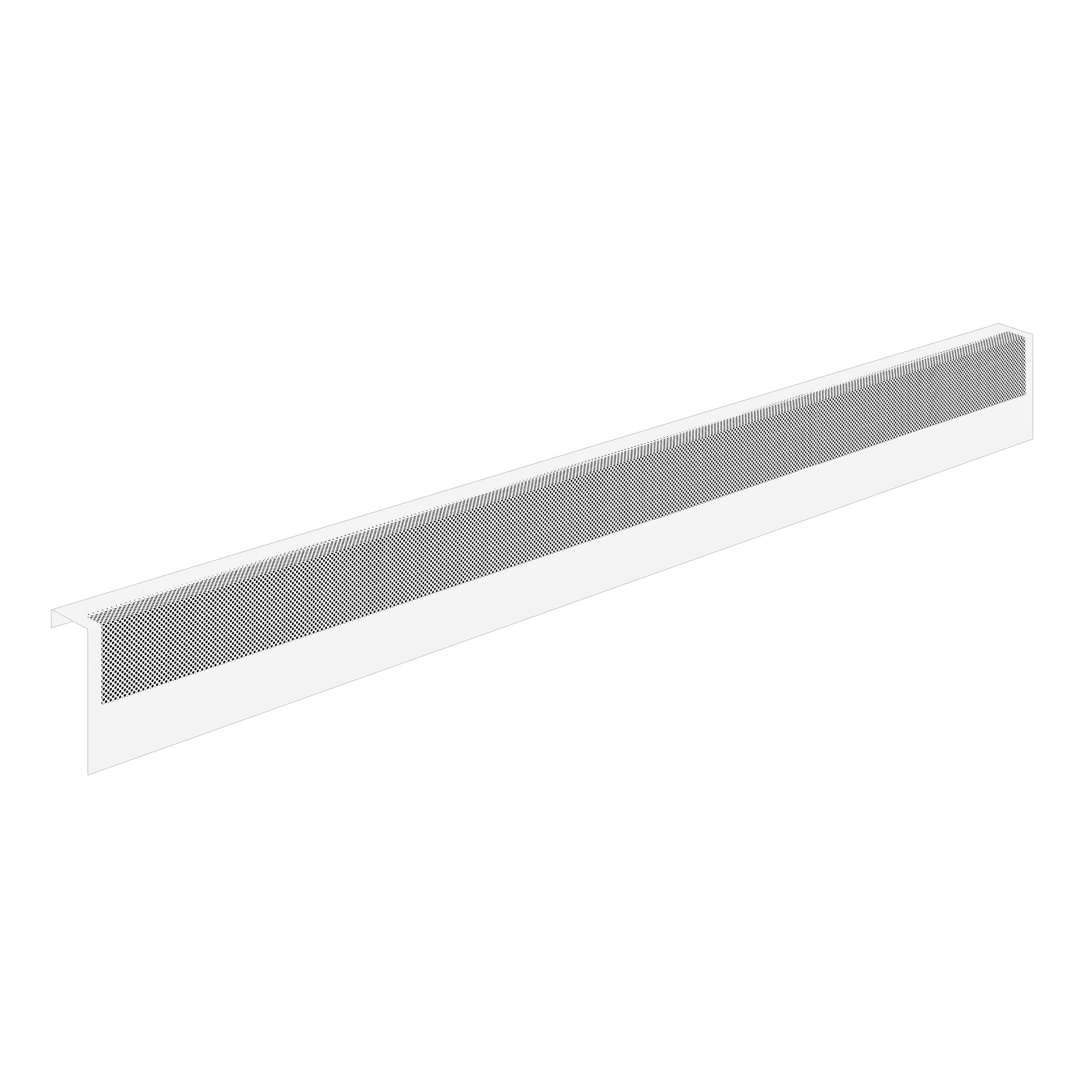 Baseboarders Baseboarders Basic Galvanized Steel Easy Slip-On Baseboard Heater Cover ONLY - White | ENDCAPS SOLD SEPARATELY