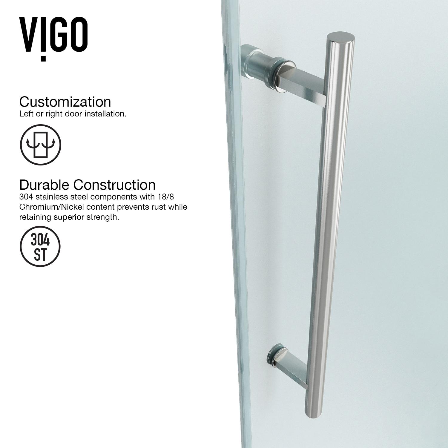 Winslow 46" W x 35" D x 74" H Sliding Frameless Shower Enclosure with 3/8Clear Glass
