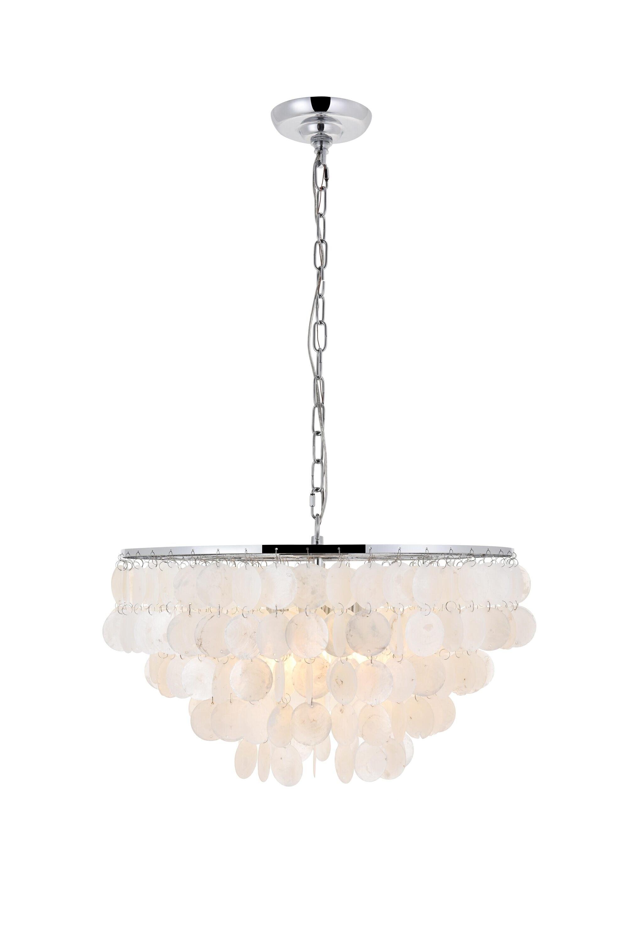 Elegant Lighting Selene 4 light Chrome Pendant