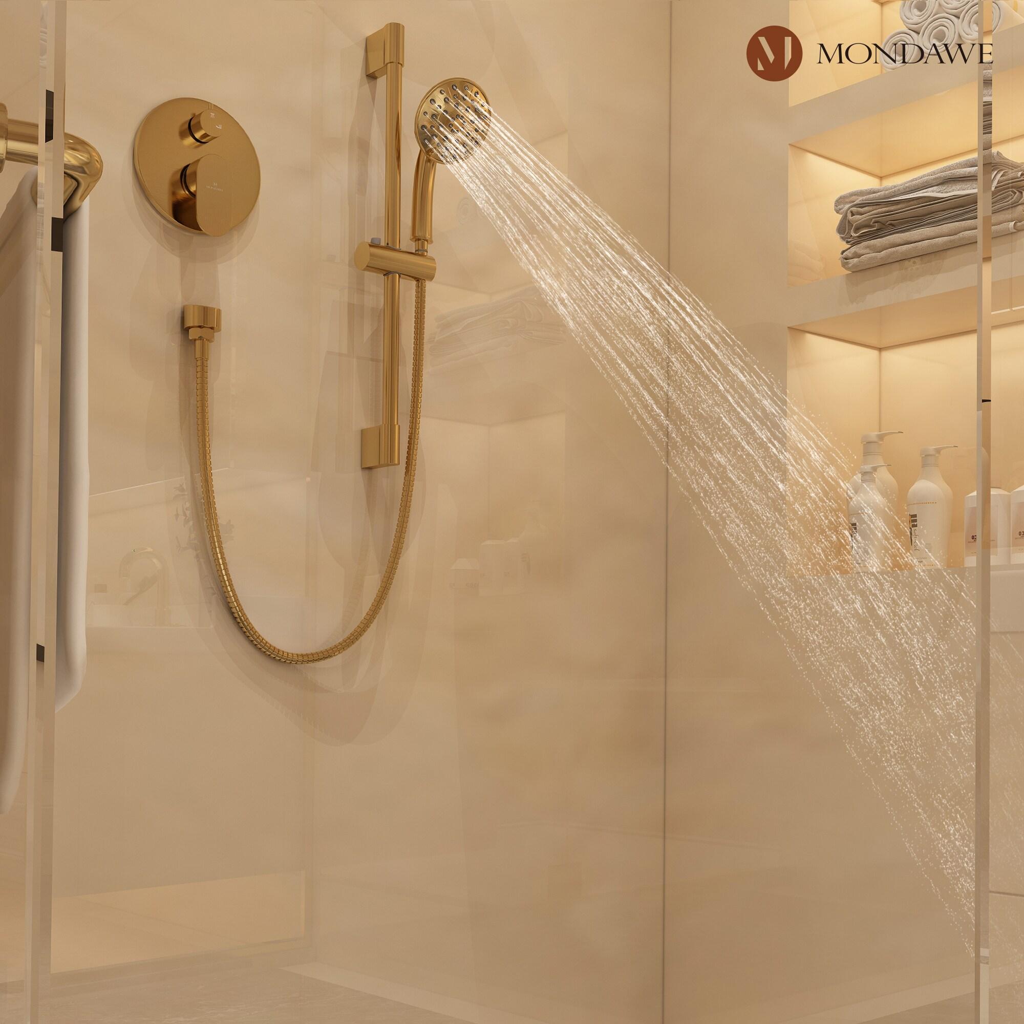 mondawe Calliope Wall Mounted 2-Function Retro Pressure-Balanced Shower System with 3 Setting Handheld MD-A3815-BG