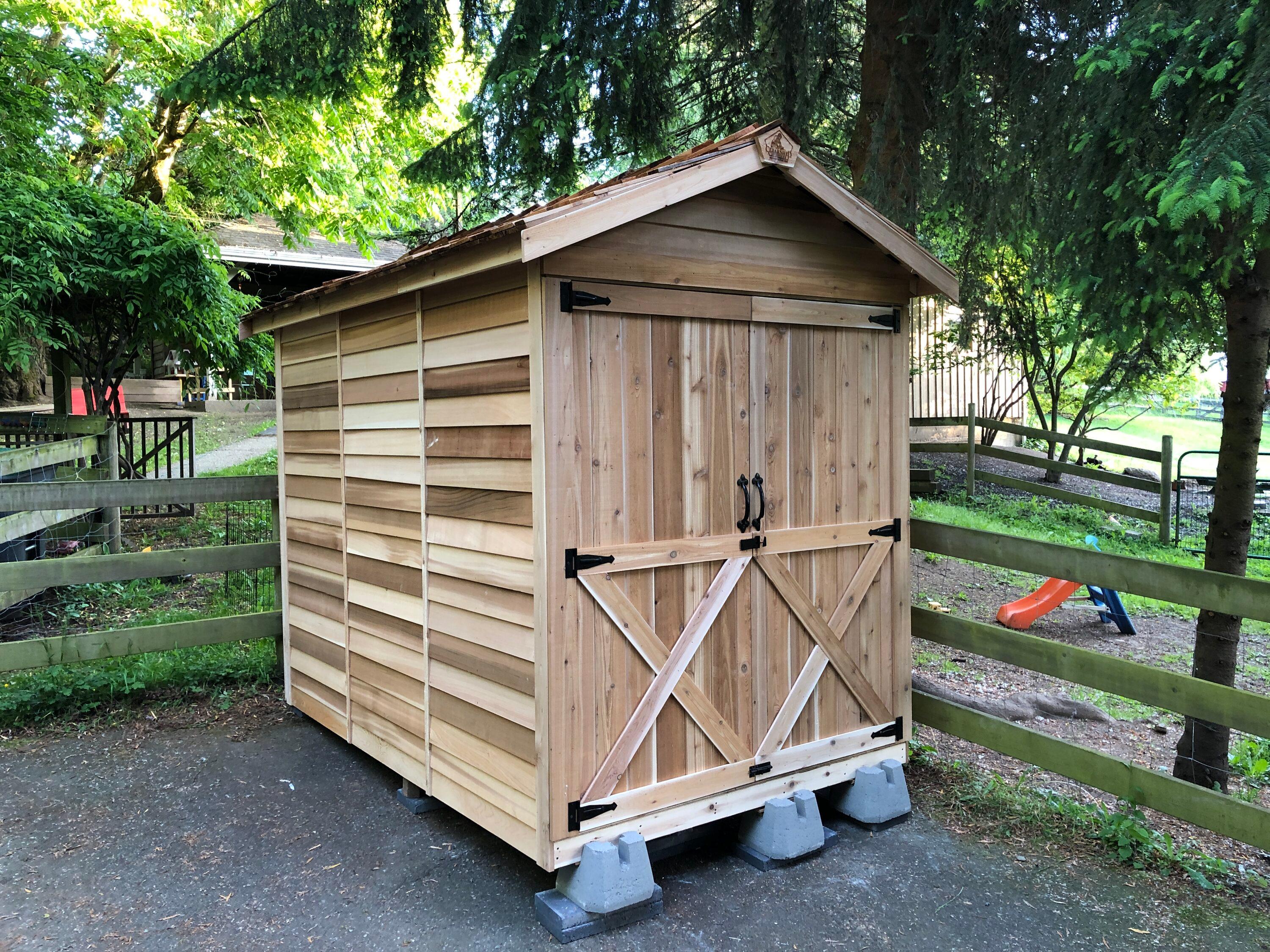Cedarshed Rancher 6 ft. W x 9 ft. D Western Red Cedar Wood Storage Shed