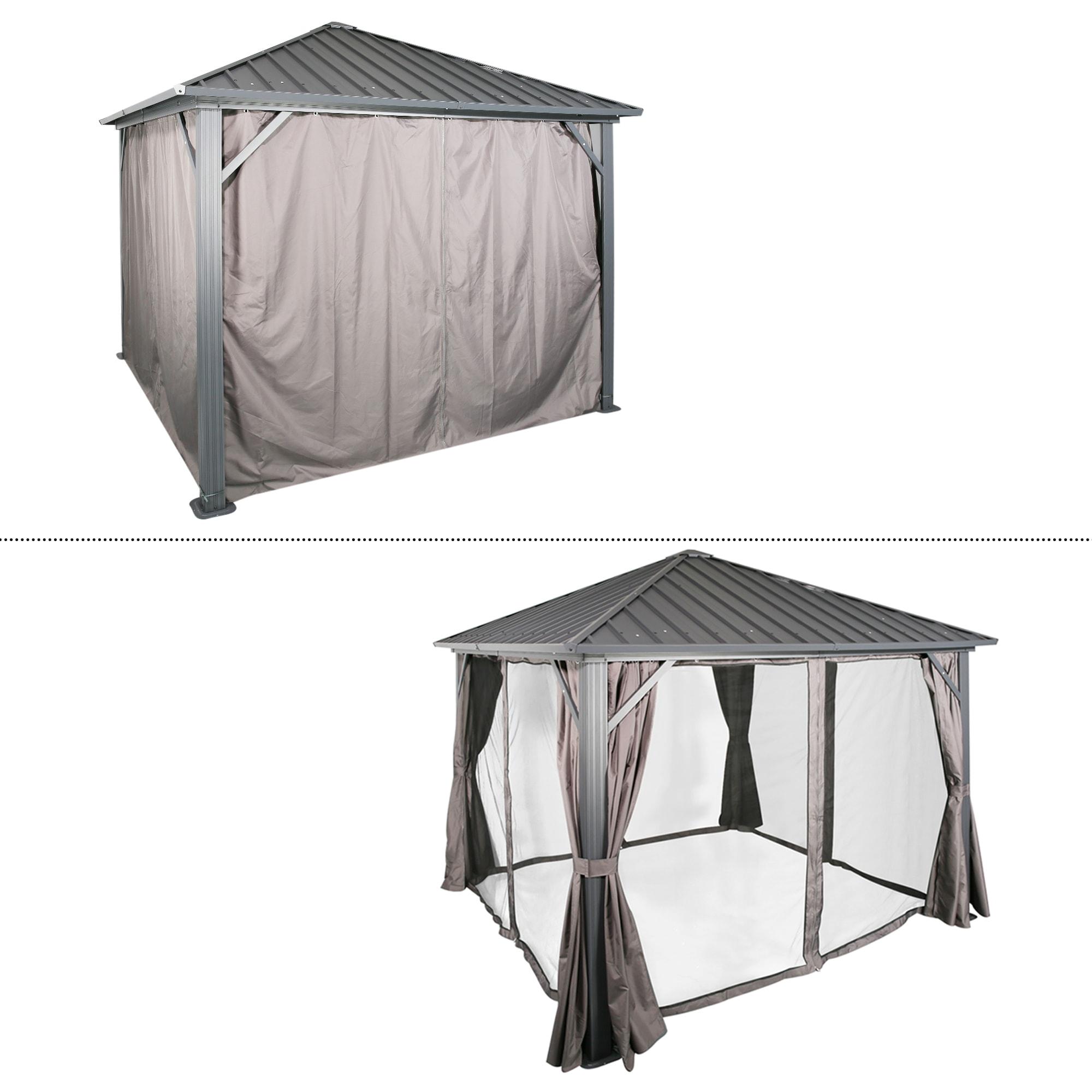 Peak Home Furnishings Hardtop 10 Ft. W x 10 Ft. D Aluminum Patio Gazebo