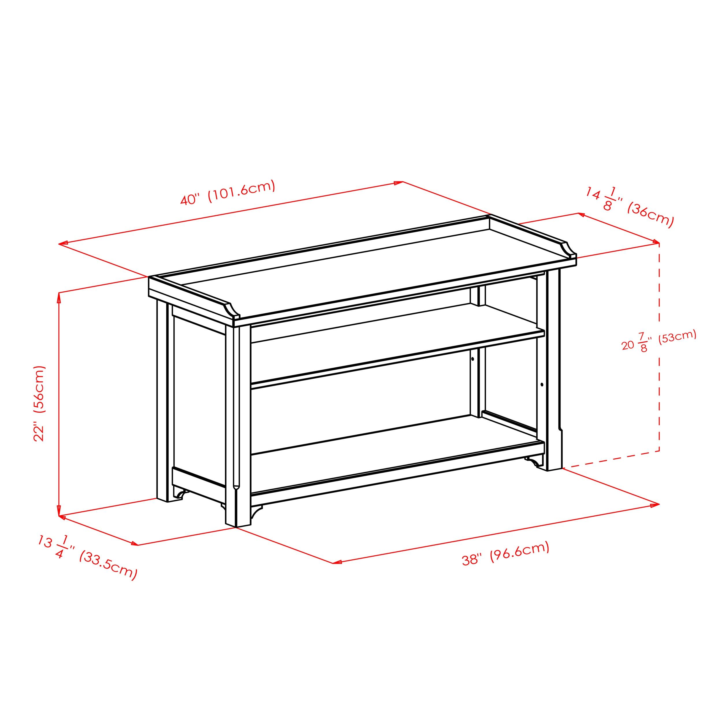 Benches Winsome Walnut: Upholstered Dining Bench, Entryway Shoe Storage with Adjustable Shelf