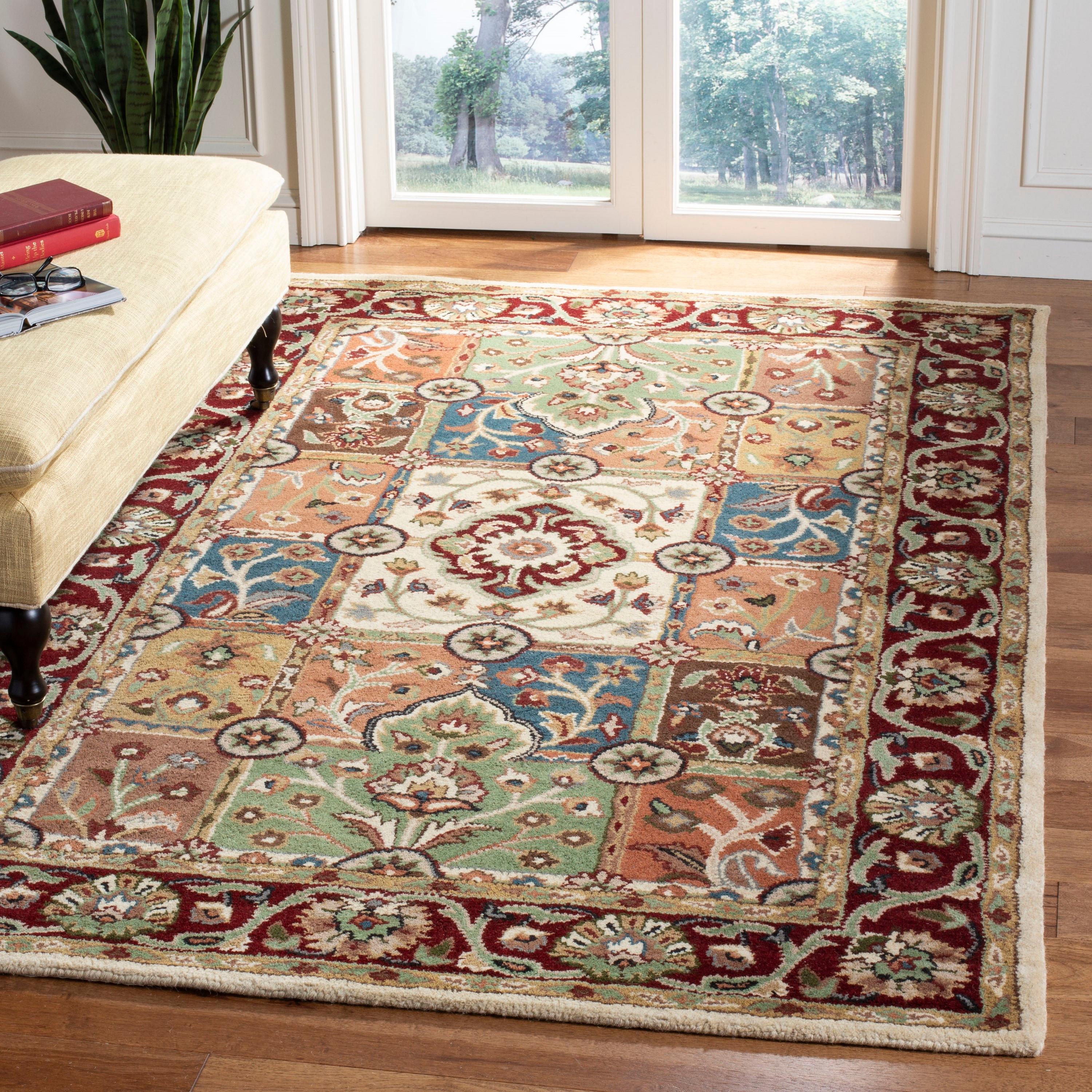 Heritage HG925 Hand Tufted Area Rug - Multi/Red - 4'x6' - Safavieh.