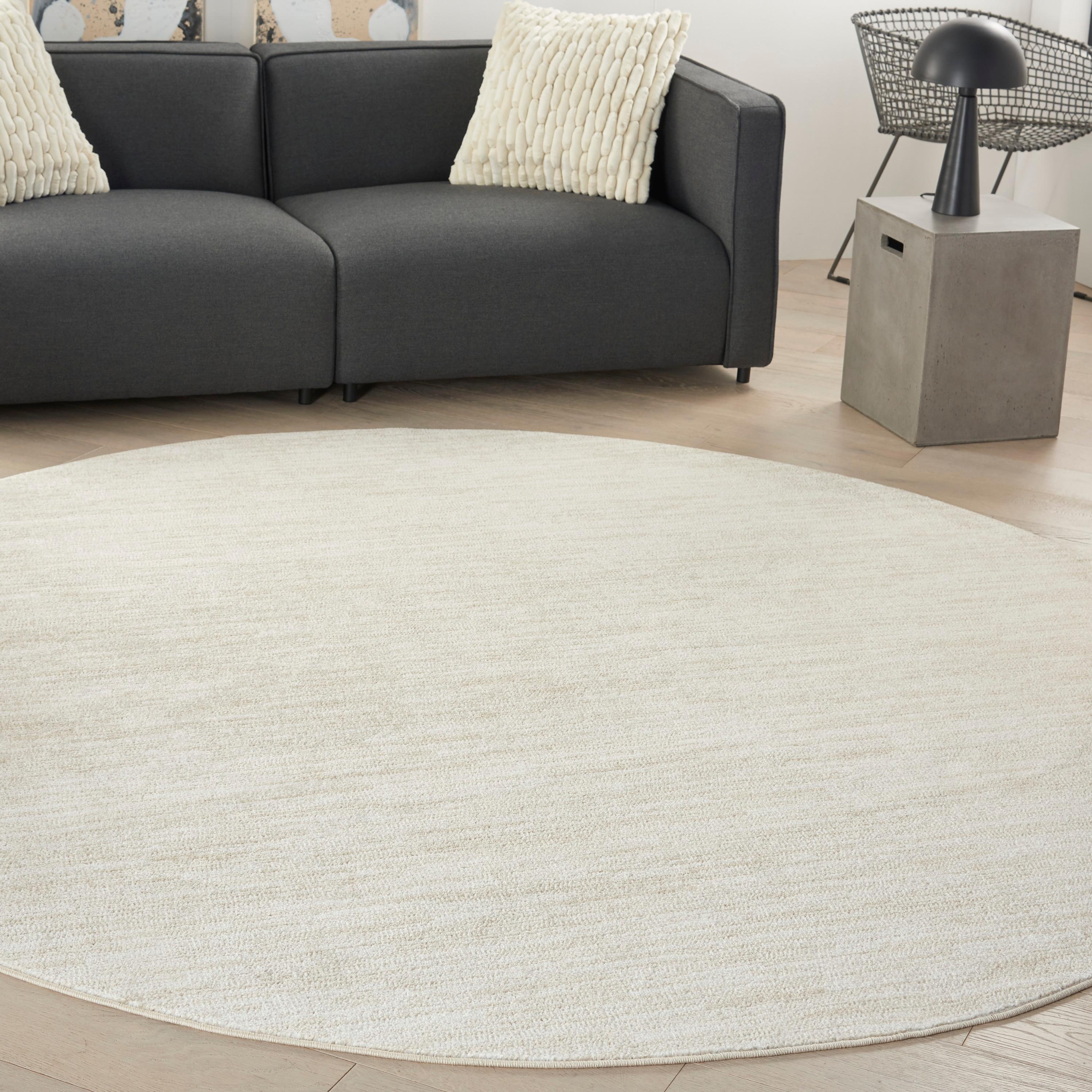 Nourison Essentials Easy Care Indoor Outdoor Area Rug - Ivory Beige 10' x Round