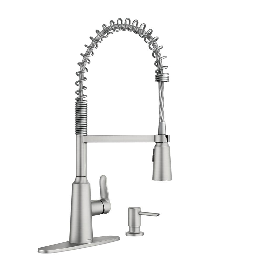 Moen 87807SRS Edwyn Single Handle High Arc Kitchen Faucet, Stainless Steel