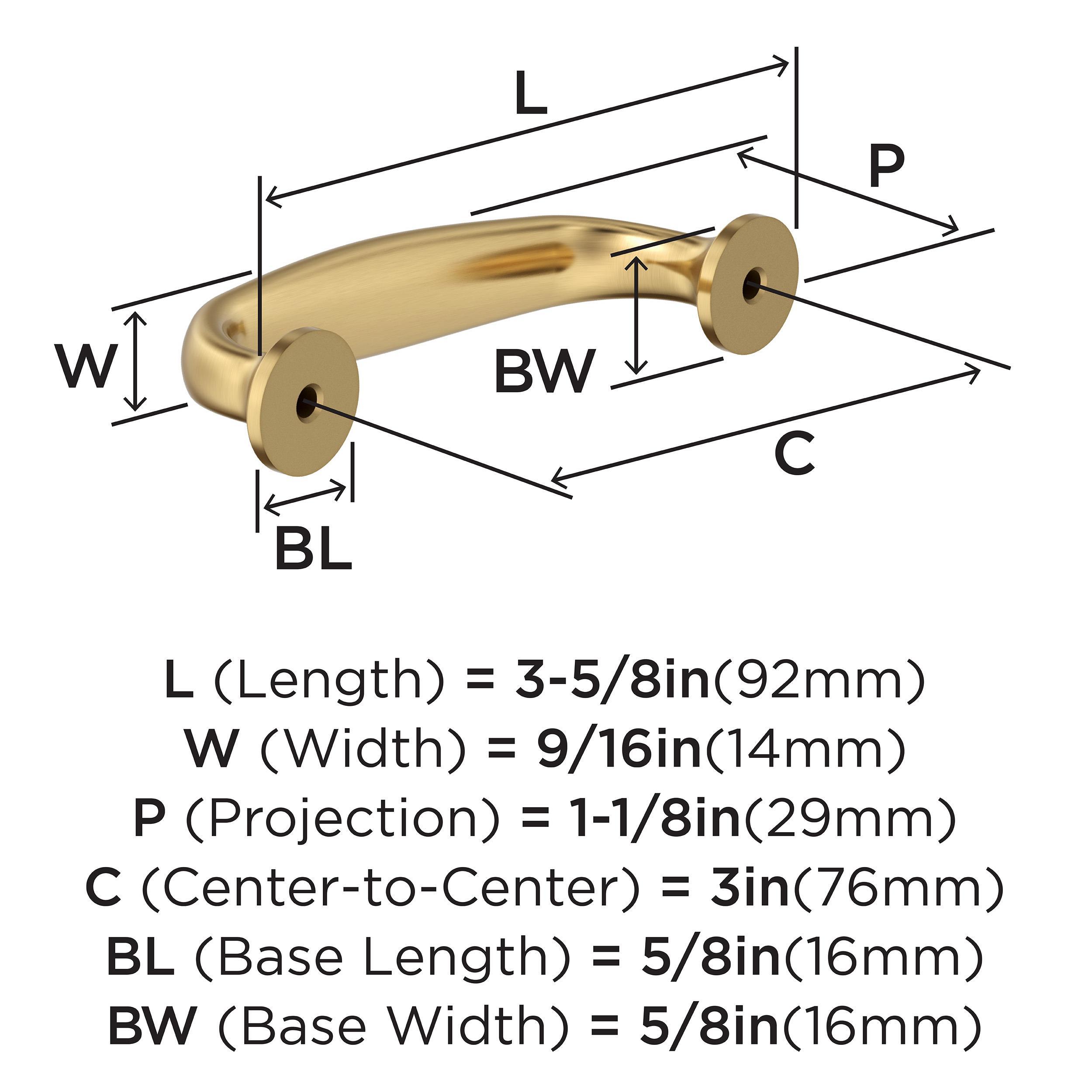 Amerock Renown 3 inch (76mm) Center-to-Center Champagne Bronze Cabinet Pull