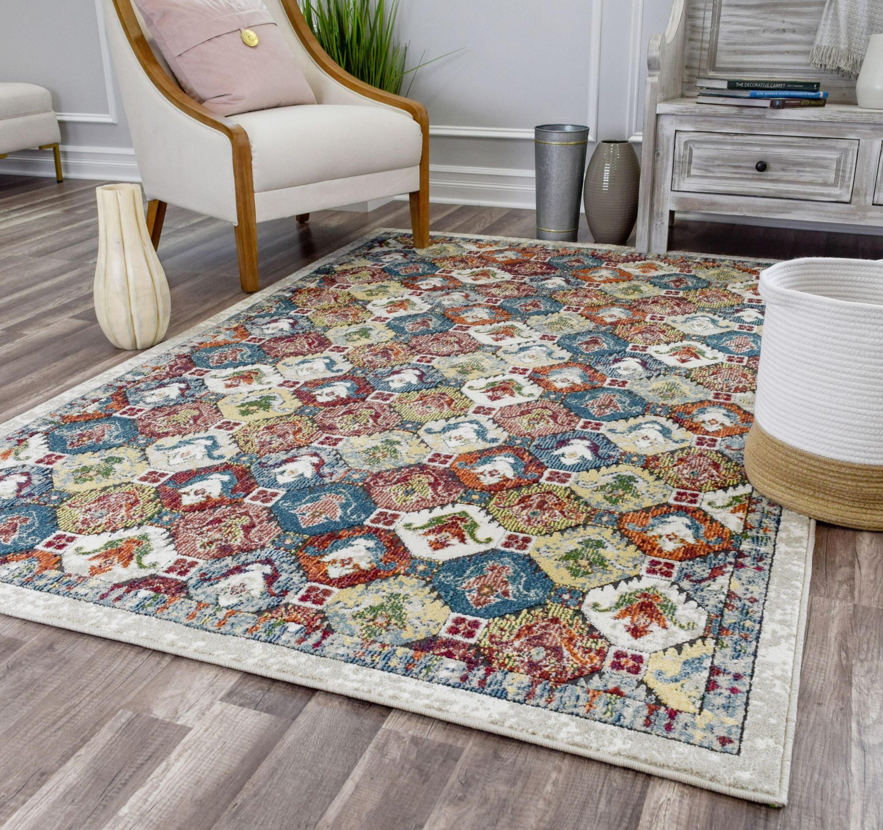 Rugs America Sela JR10A Heirloom Transitional Vintage Ivory Area Rug for Dining Room Rug Neutral Rug Living Room Rug Kitchen, 2'2"x4'