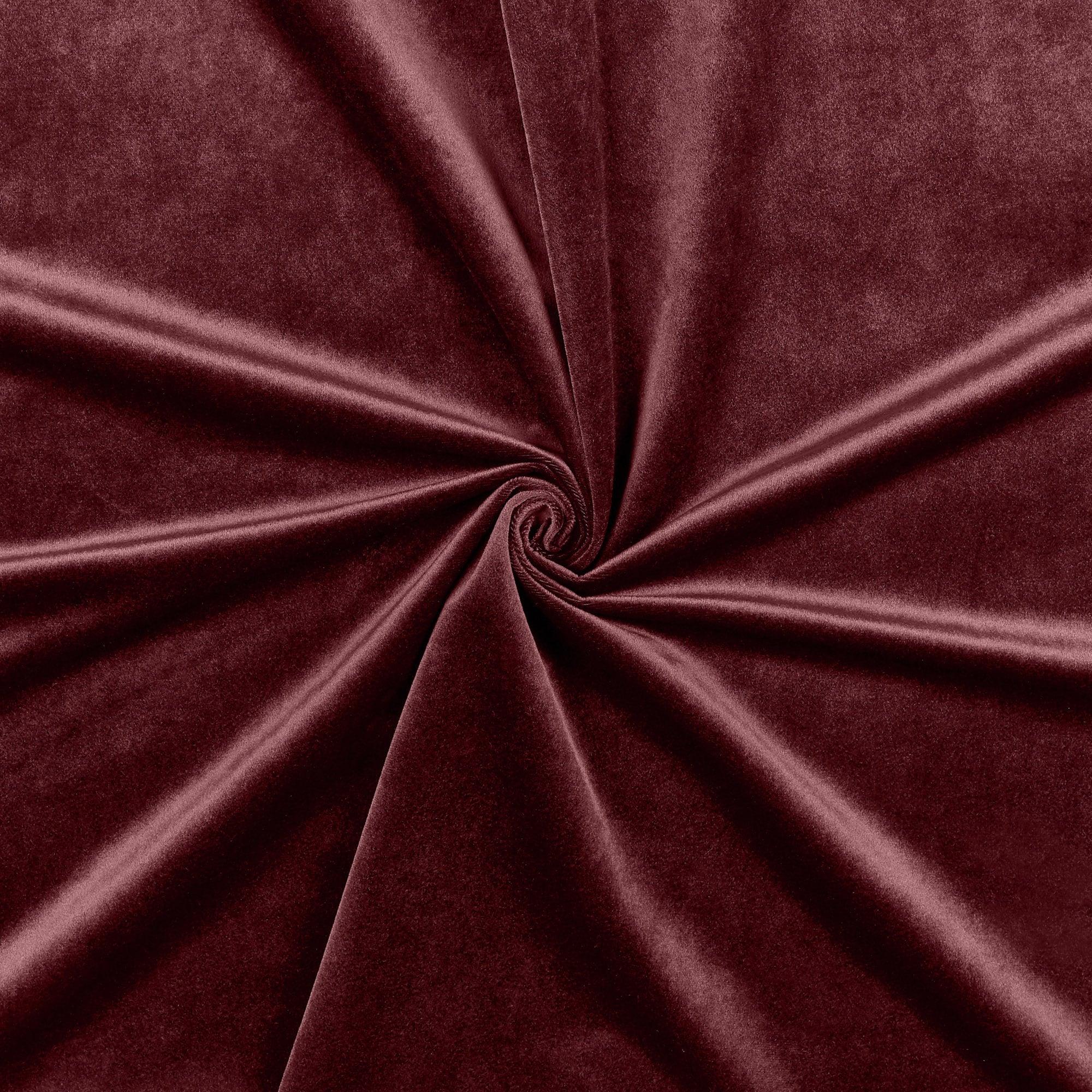 Set of 2 96"x54" Velvet Heavyweight Grommet Top Window Curtain Panel Burgundy Red: Light Filtering, Polyester