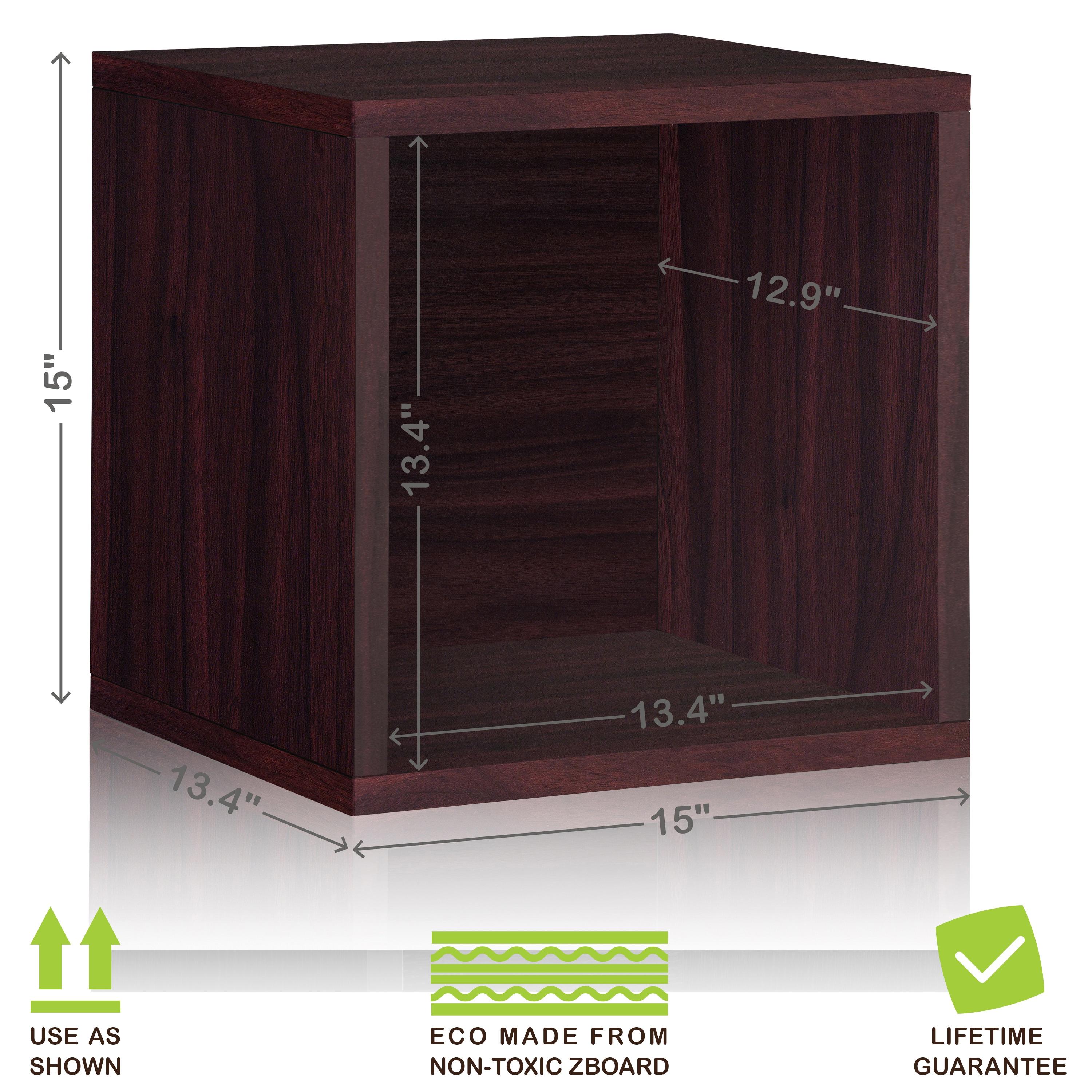 Way Basics Modular Vintage Vinyl Record Storage Blox Cube, Organizer Shelf (Fits 65-70 Album)