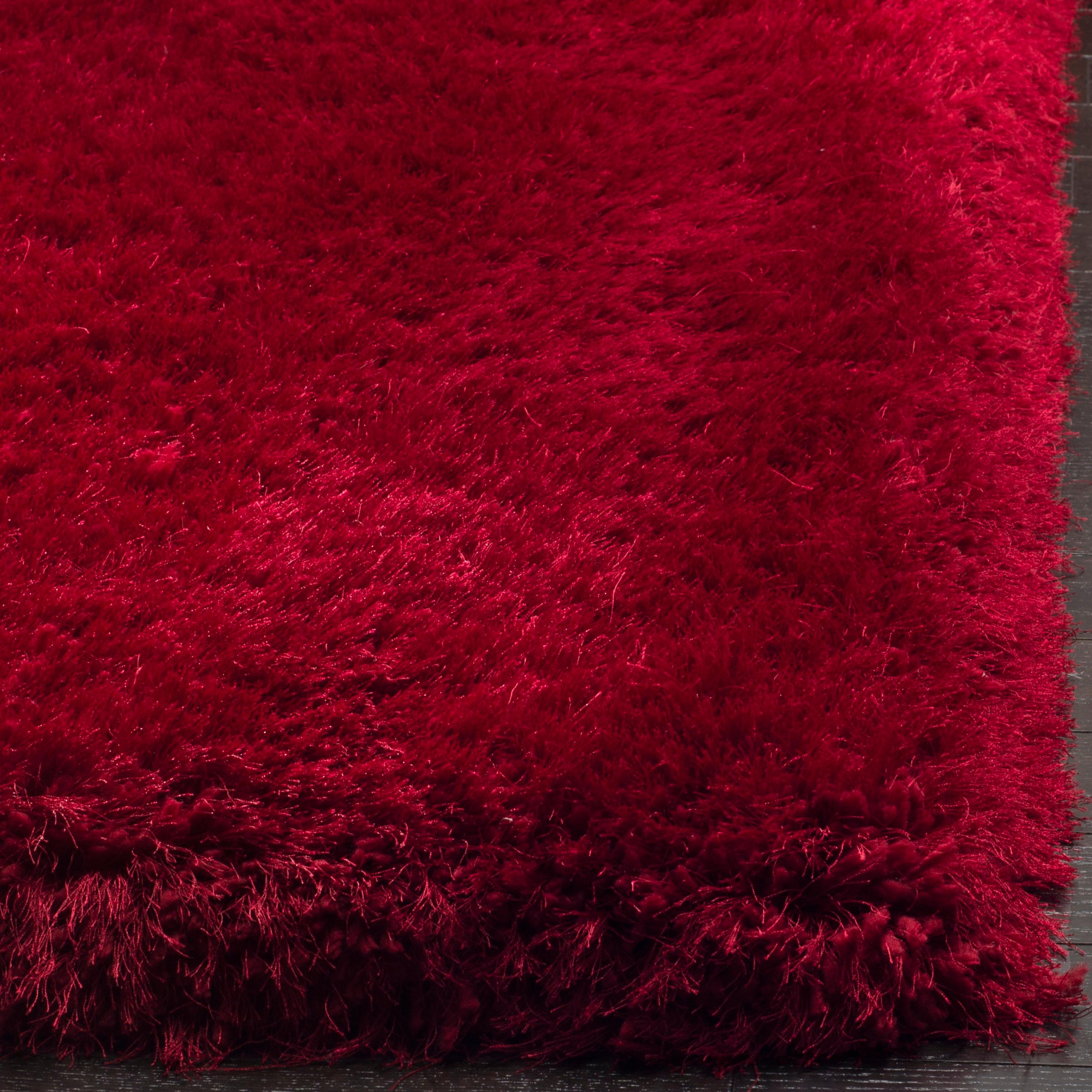 Luxe Shag SGX160 Hand Tufted Area Rug - Red - 6'x9' - Safavieh.