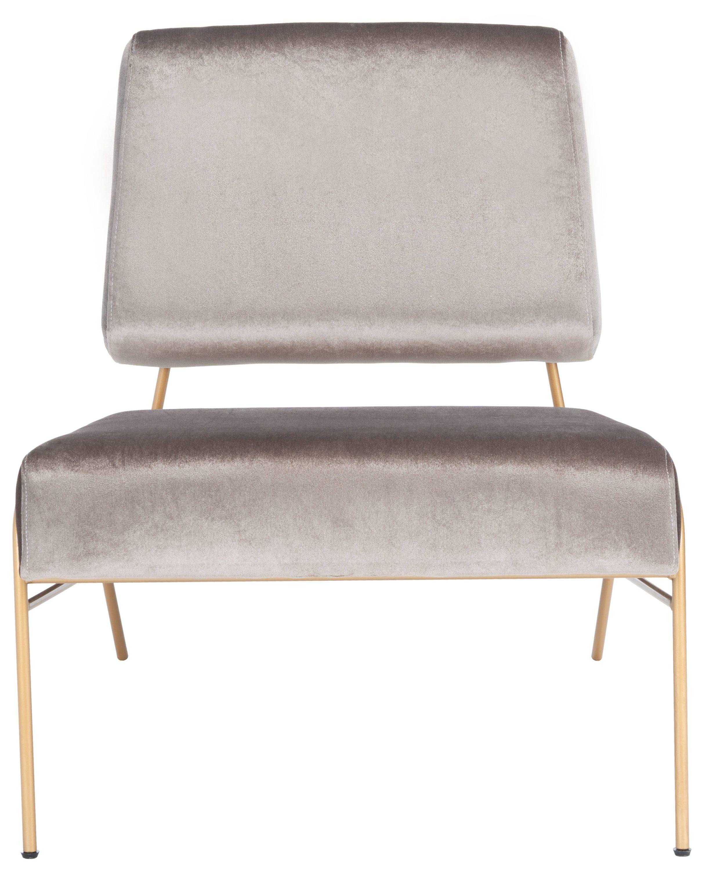 Romilly Velvet Accent Chair - Hazelwood/Gold - Safavieh