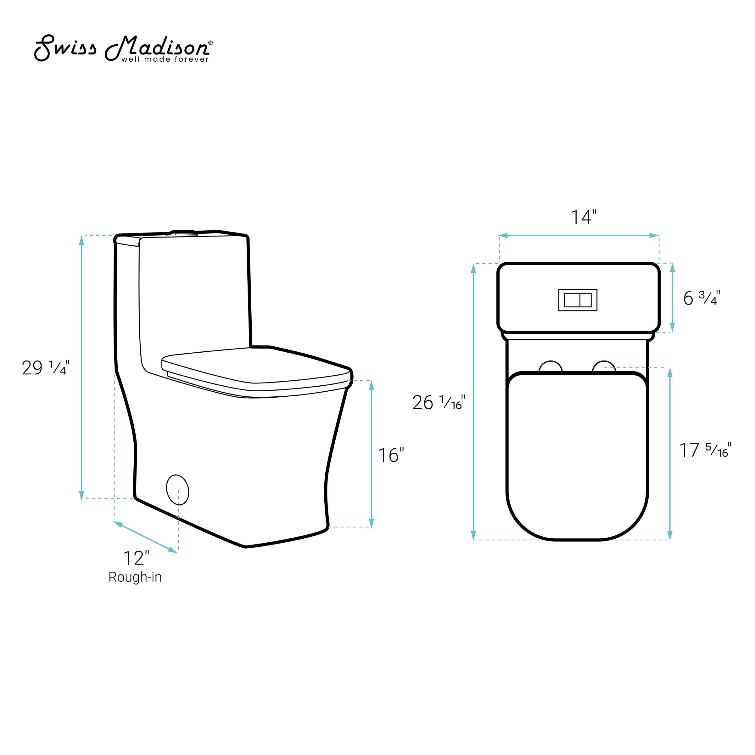 Concorde One-Piece Square Toilet Dual-Flush 1.1/1.6 gpf