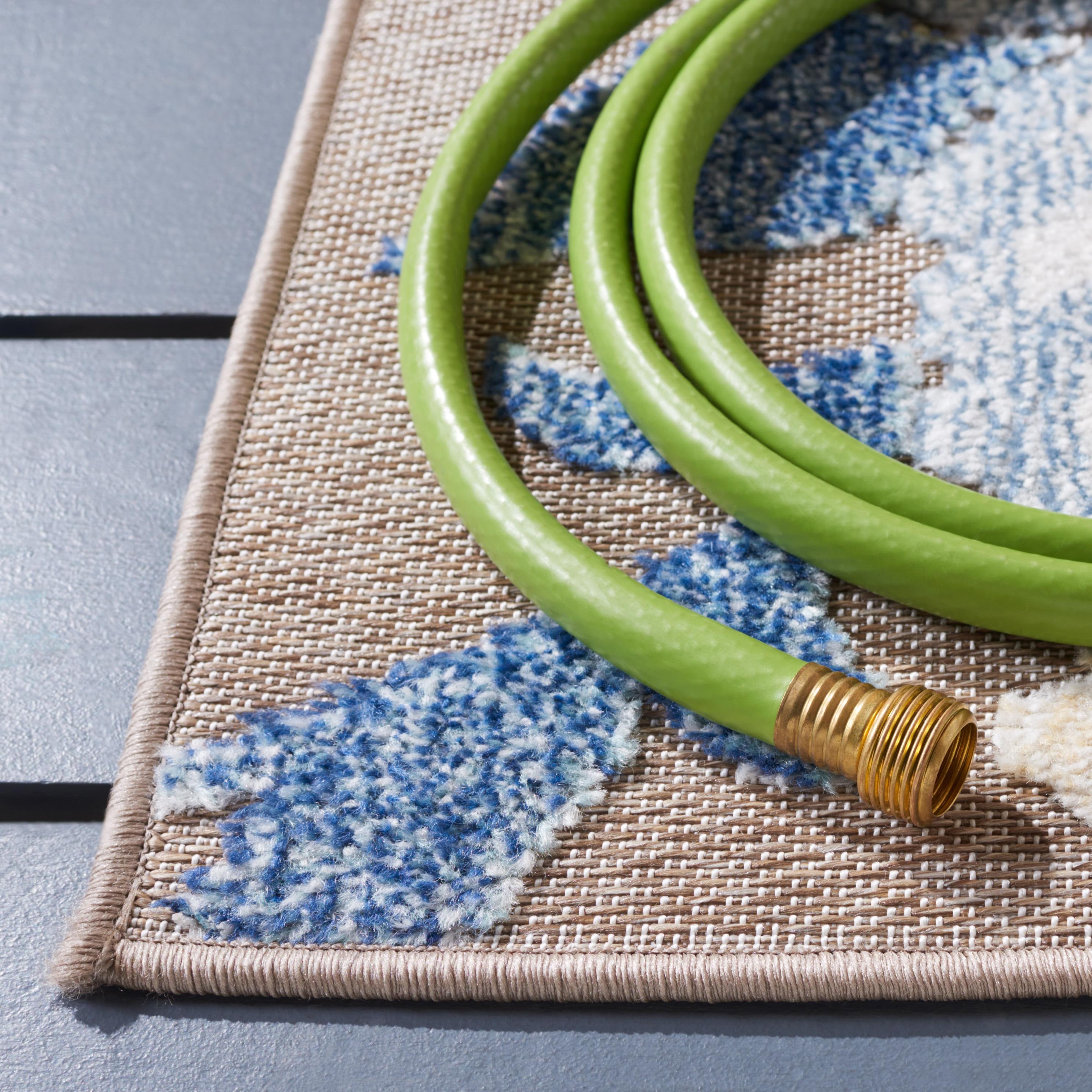 Sarasota SAR108 Power Loomed Area Rug - Navy/Brown - 5'3"x7'7" - Safavieh.
