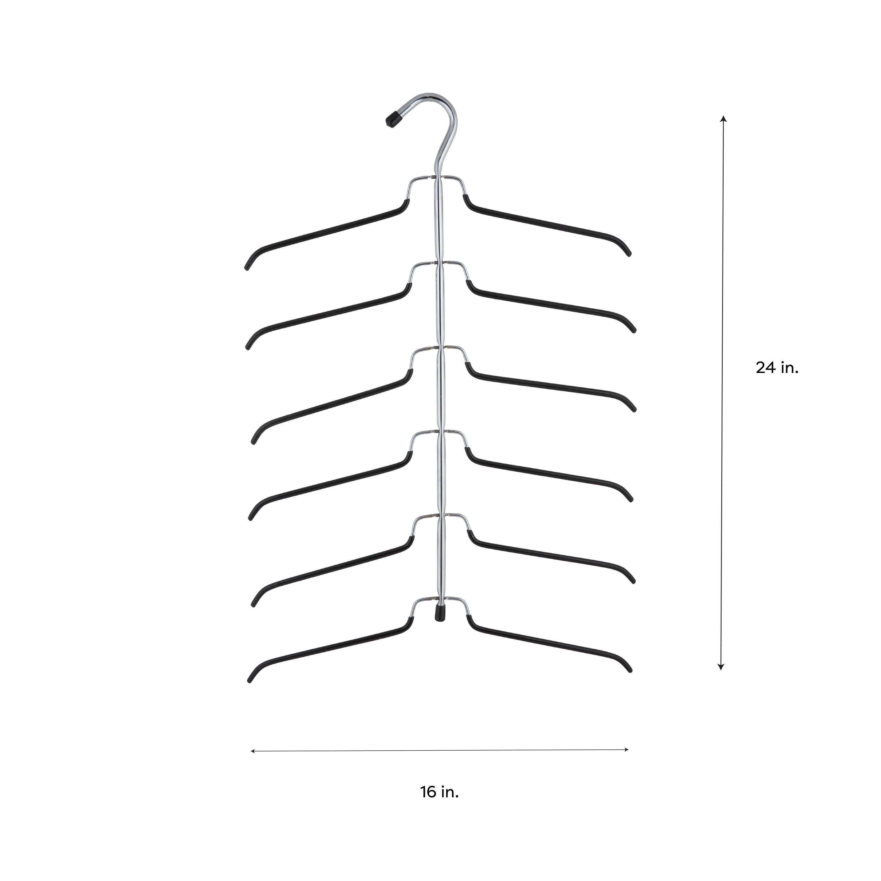 Organize It All 6 Tier Blouse Tree Metal Clothes Shirt Hanger in Chrome