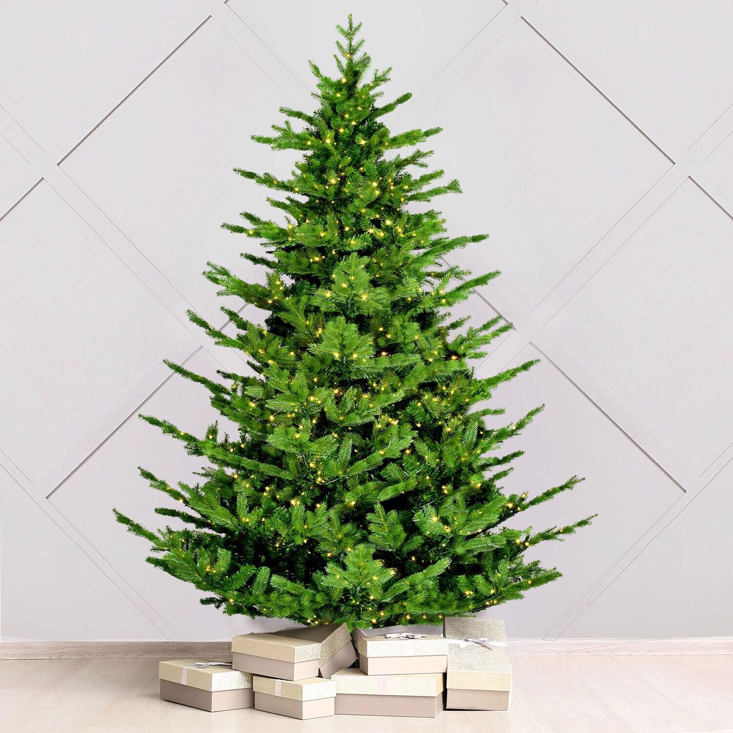 Fraser Hill Farm Fraser Hill Farm Prelit Foxtail Pine Artificial Christmas Tree with Stand and Remote Control