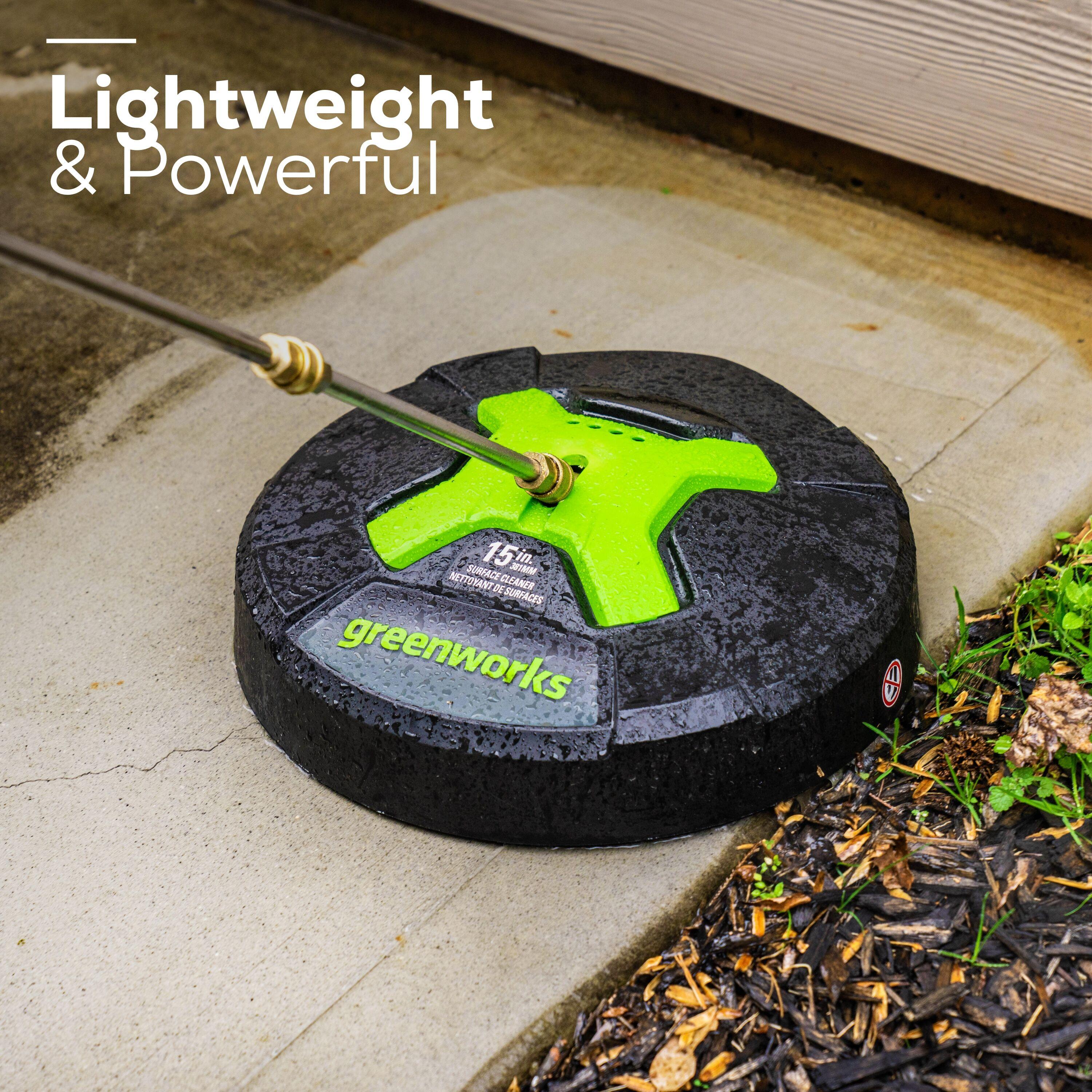 GreenWorks 5210902 15" Extension Included Surface Cleaner, Green