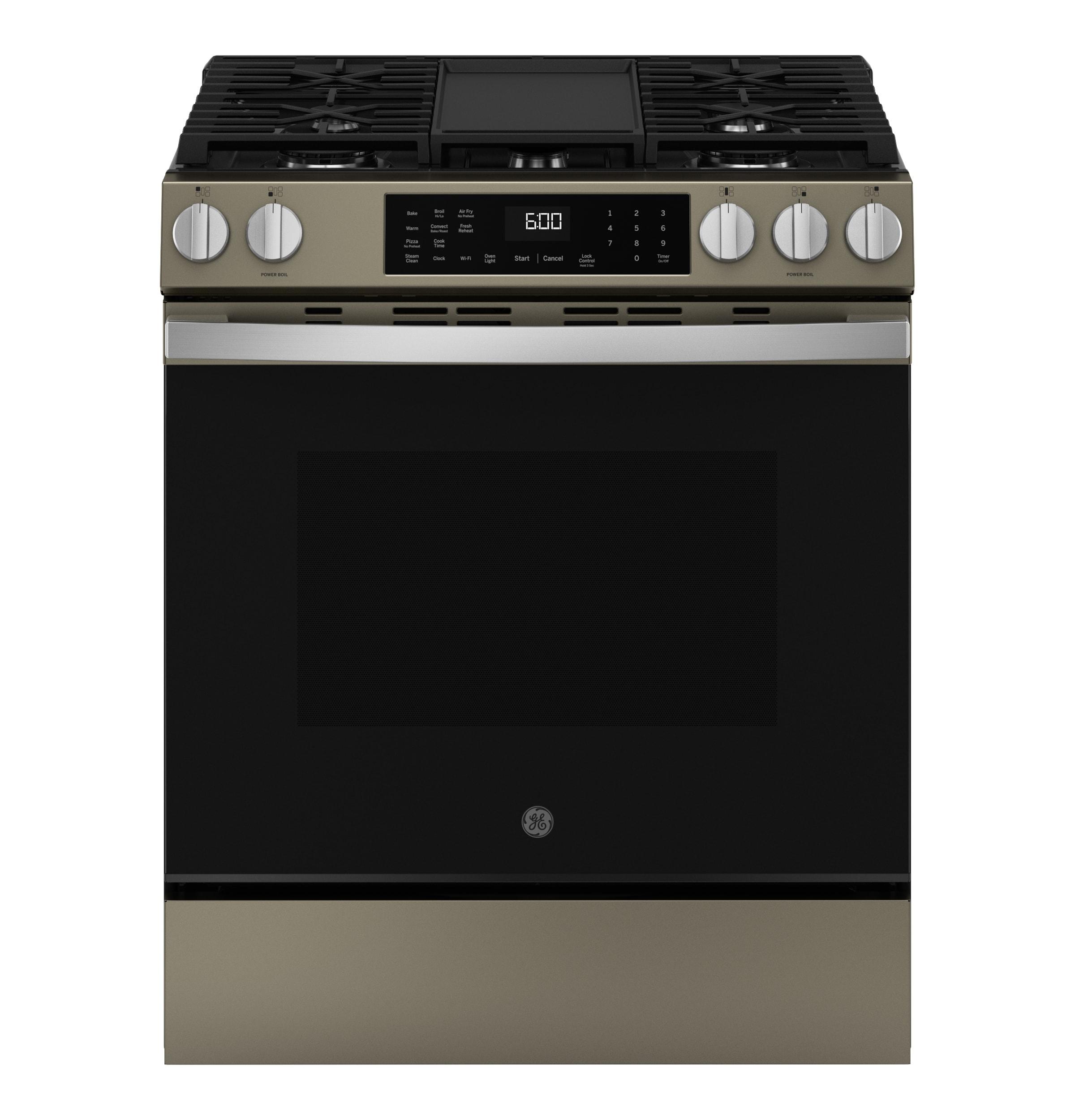 GE 30" Slide-In Front-Control Convection Gas Range