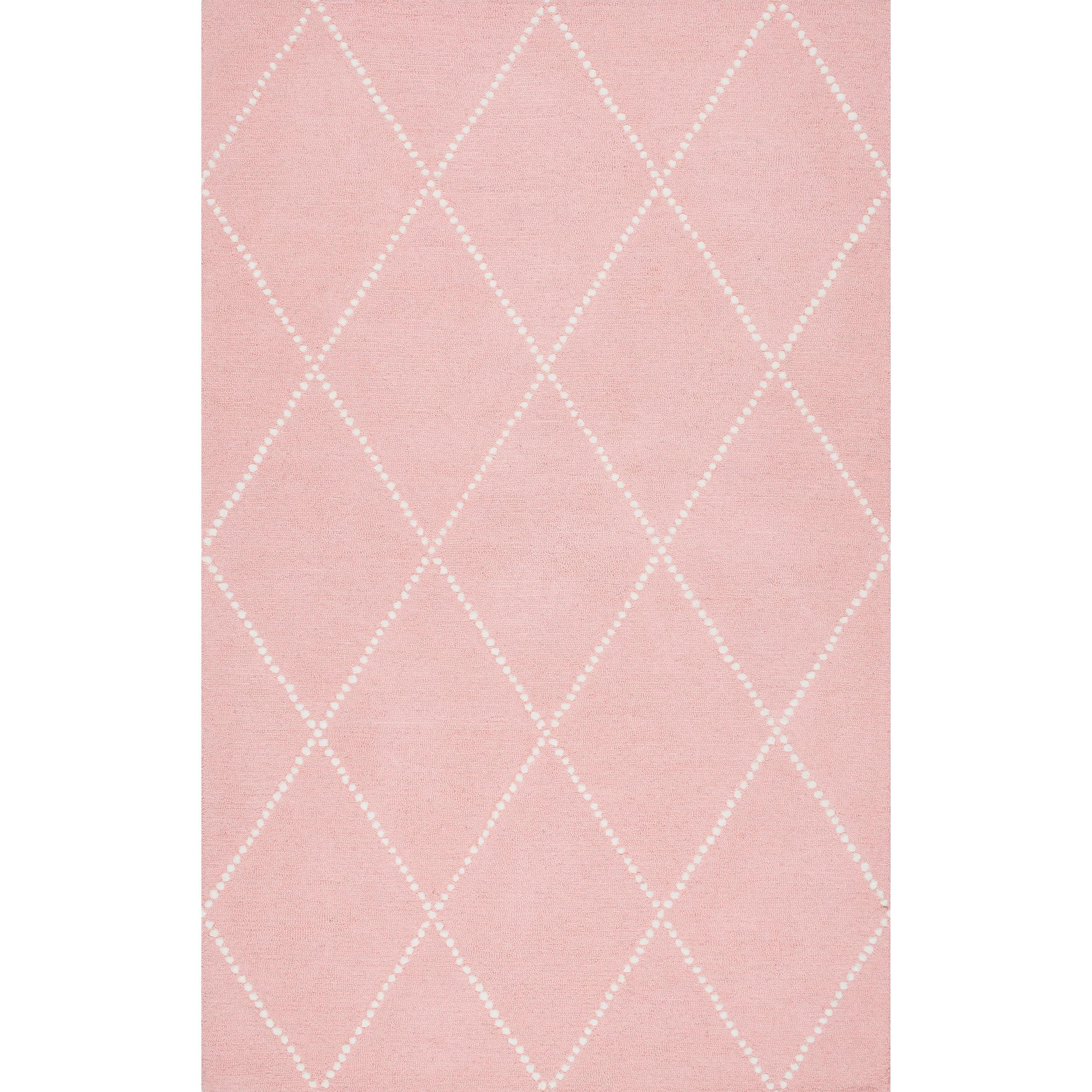 4'x6' Wool Hand Tufted Elvia Area Rug Baby Pink - nuLOOM