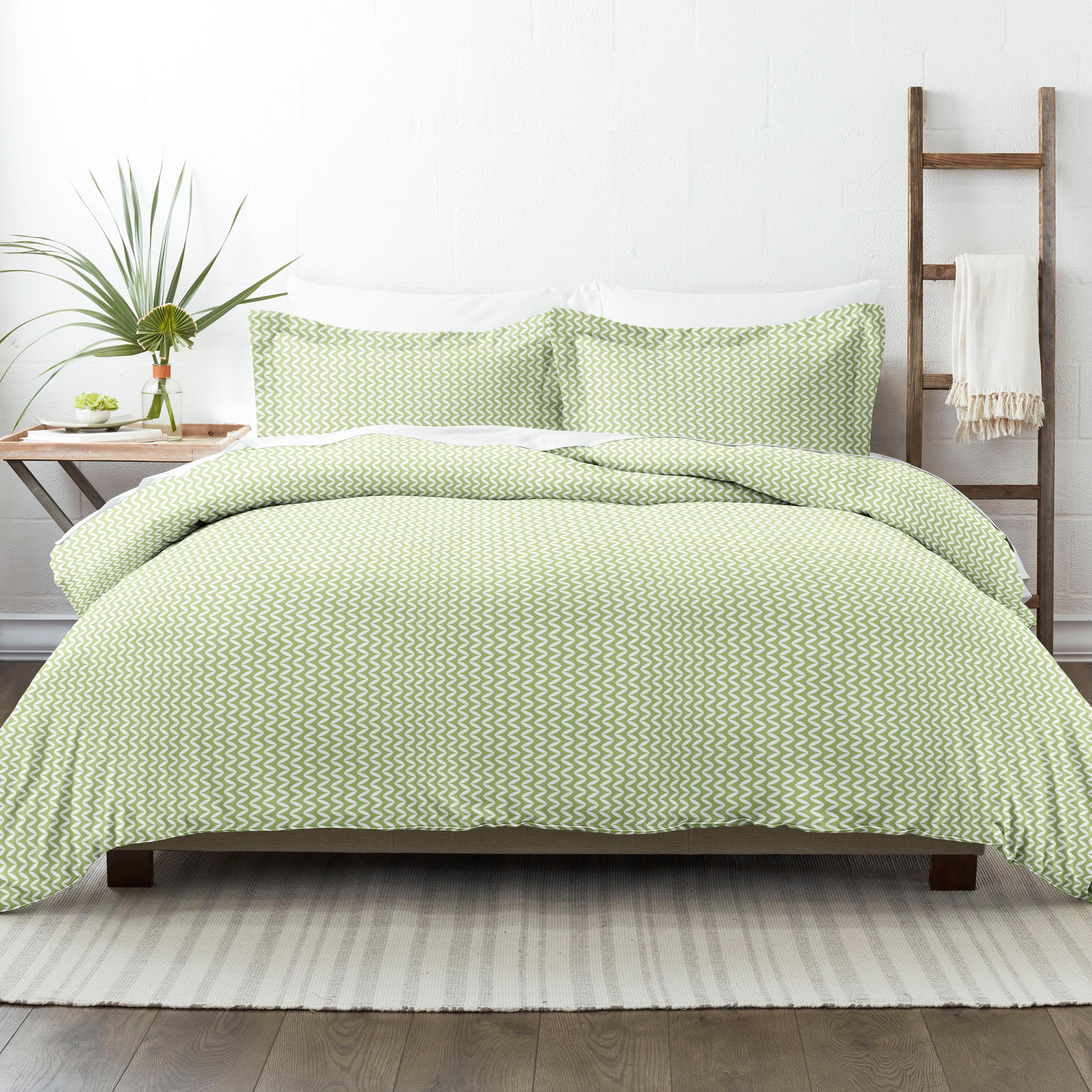 Simply Soft™ Puffed Chevron Pattern Duvet Cover Set