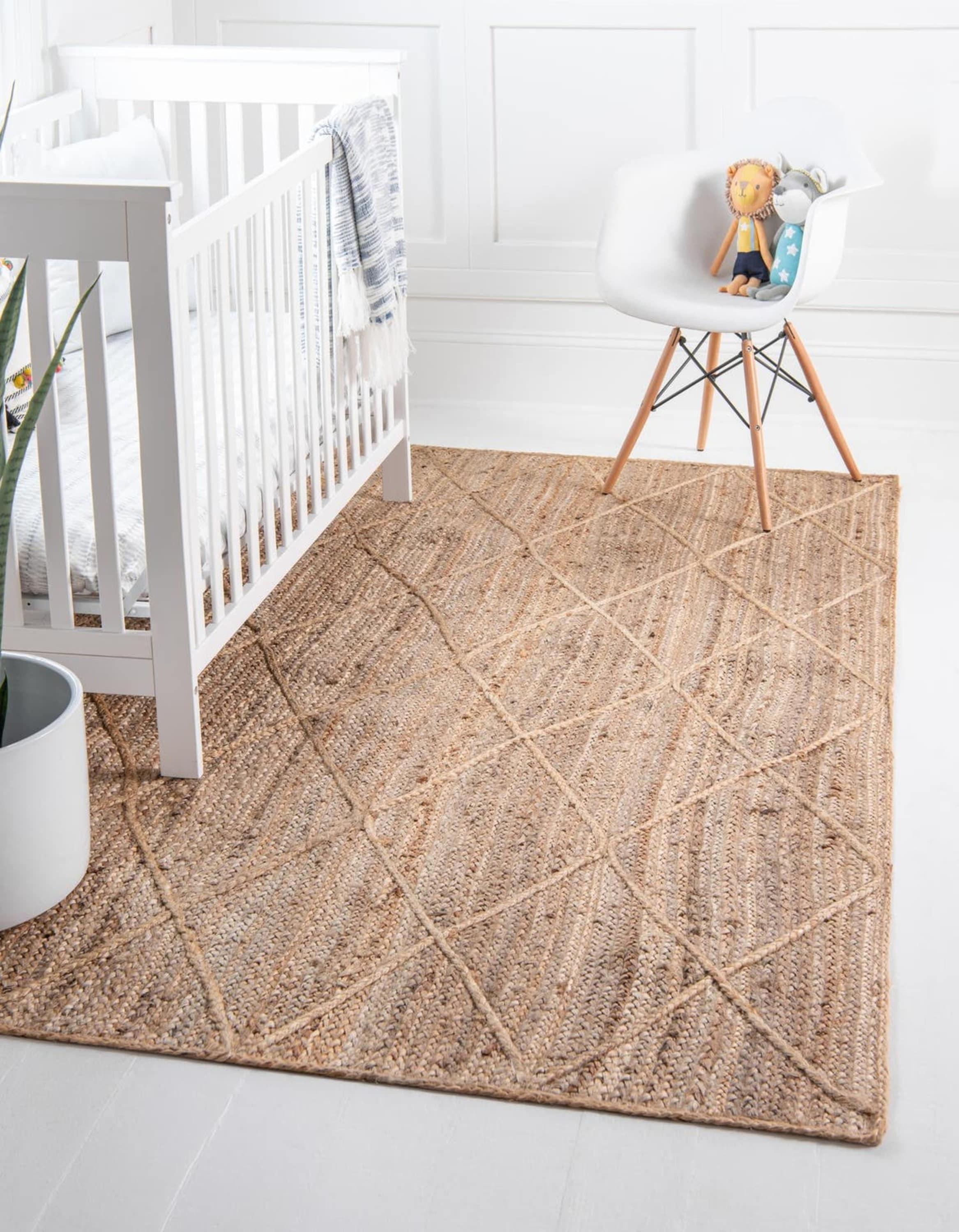 Unique Loom 5' 1 x 8' 0 Braided Jute Natural Area Rug