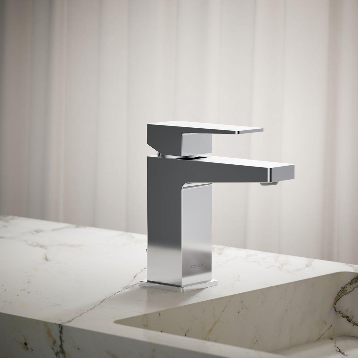 Kohler Honesty Single-Handle Bathroom Faucet with Pop-Up Drain Assembly, One Hole Bathroom Sink Faucet, 1.2 gpm