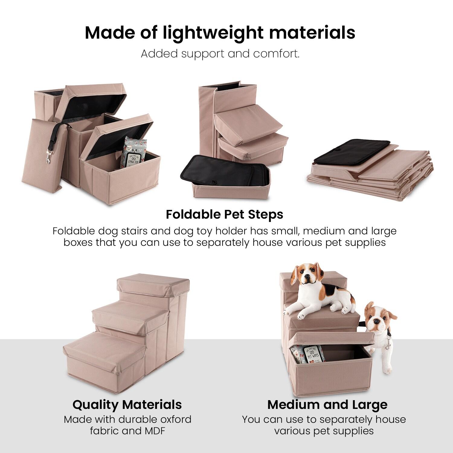Wava Padded 3 Step Pet Storage Foldable Steps