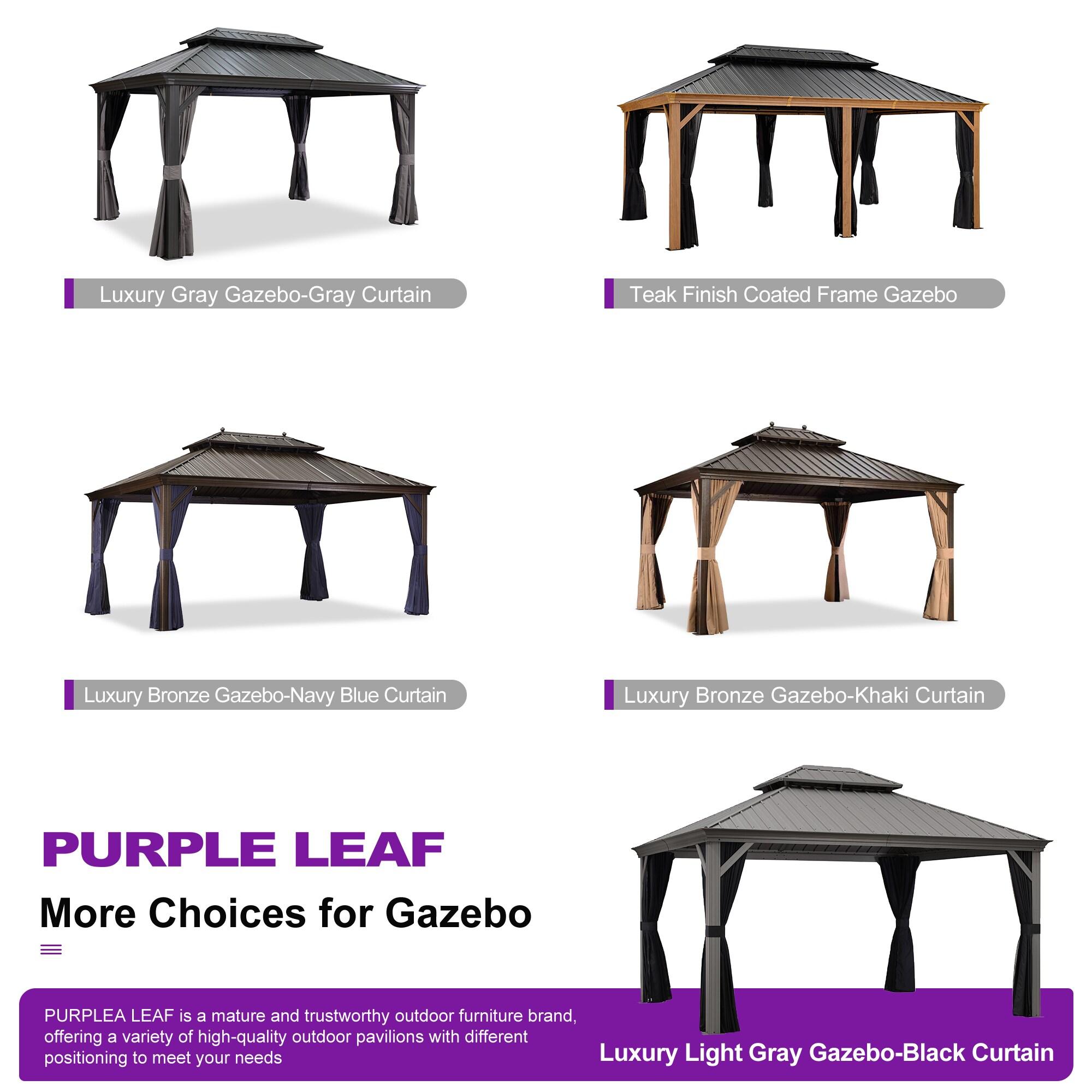 Purple Leaf Aluminum Patio Gazebo