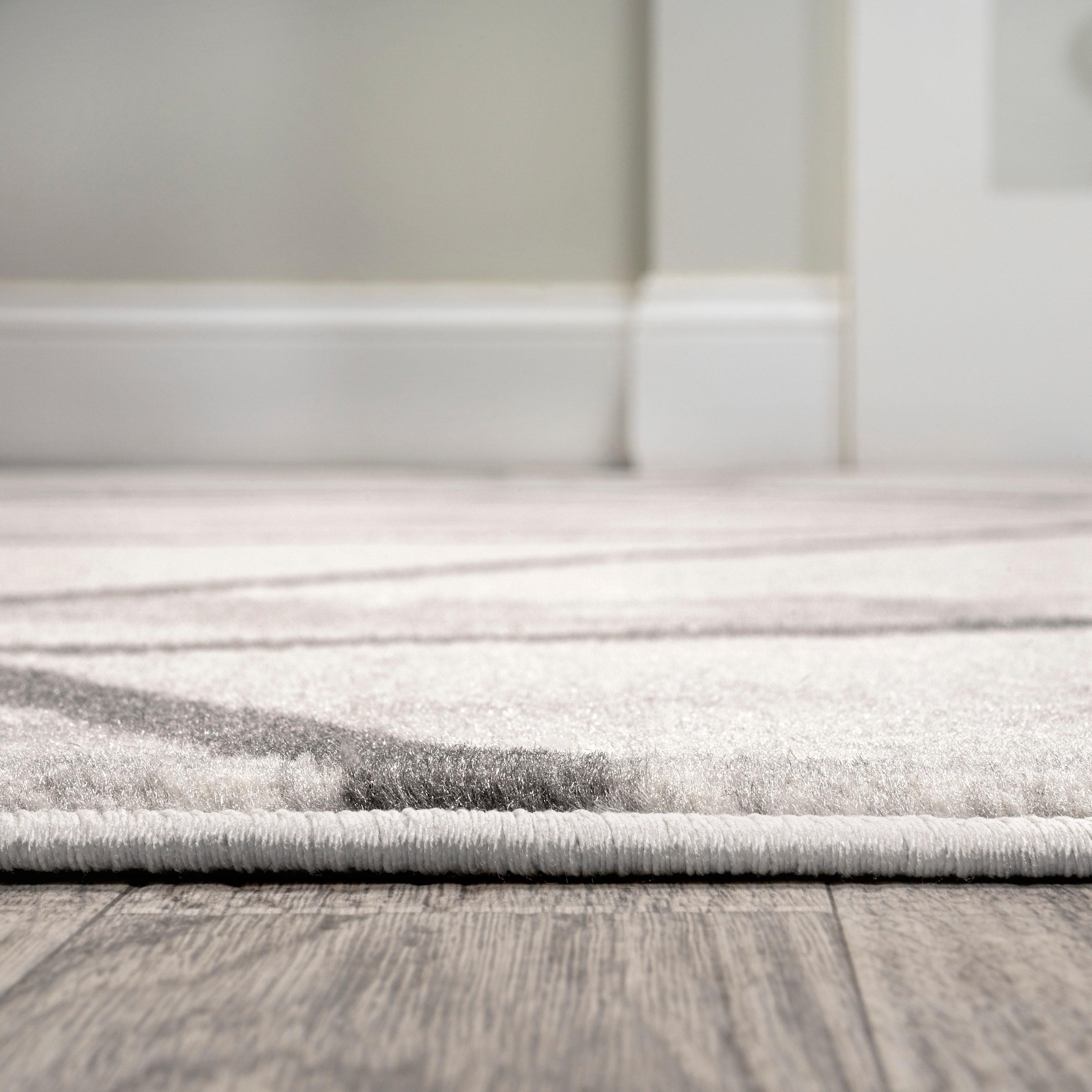3' x 5' Patras Modern Geometric Marbled Area Rug, Ivory/Gray - JONATHAN Y
