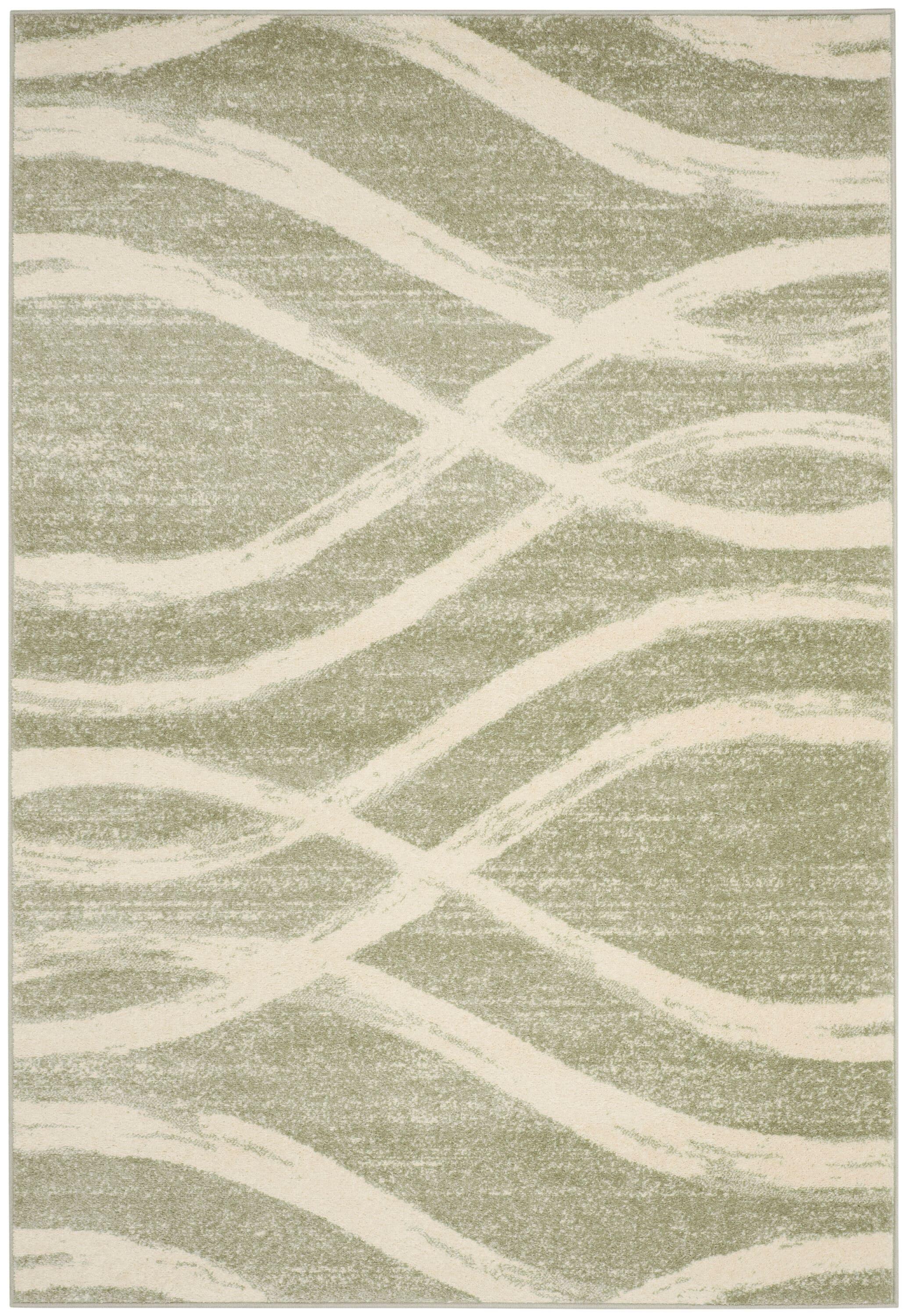 Adirondack ADR125 Machine Made Indoor Area Rug - Sage/Cream - 6'x9' - Safavieh