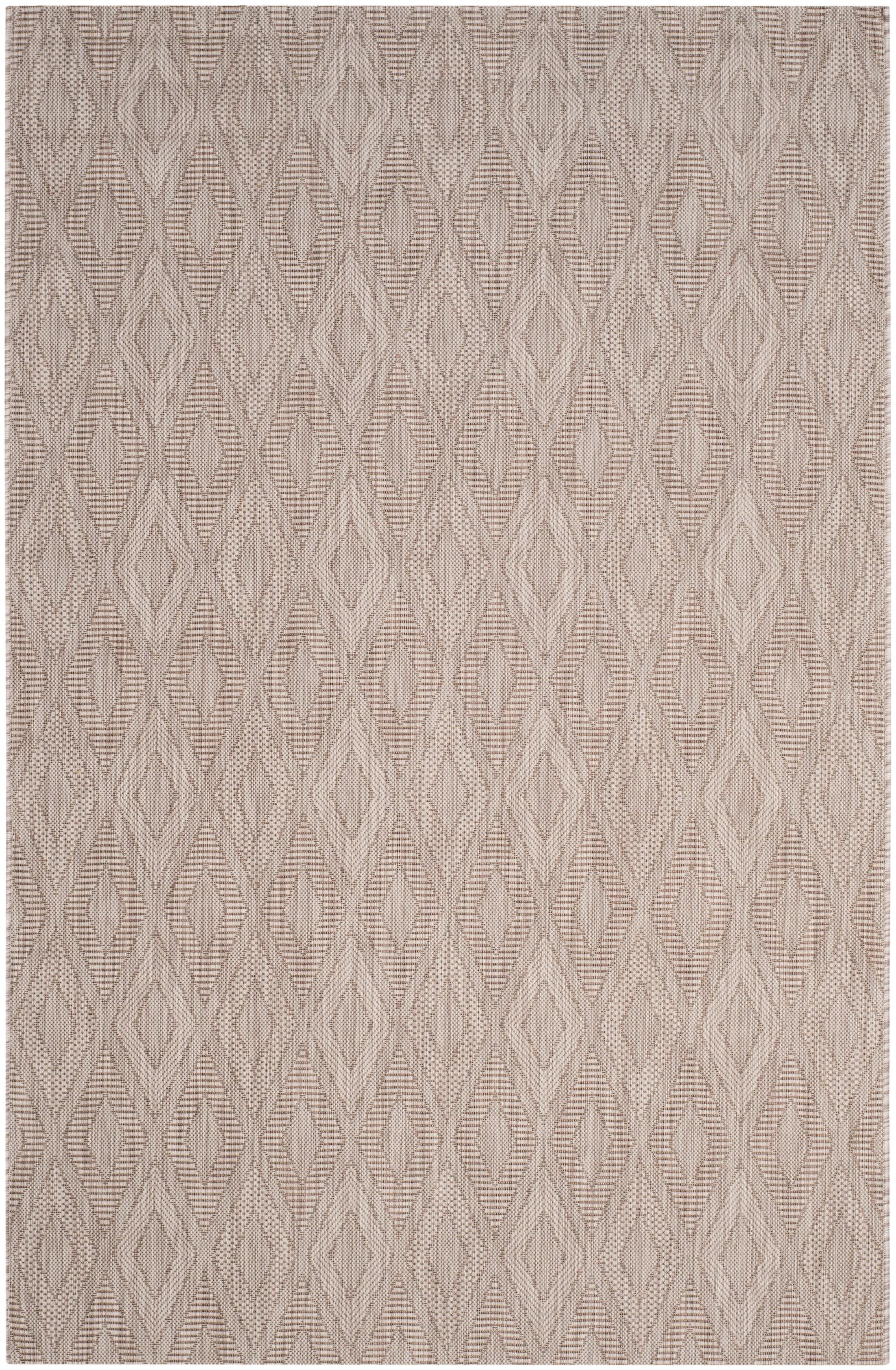 Courtyard CY8522 Power Loomed Indoor and Outdoor Area Rug - Beige/Beige - 4'x5'7" - Safavieh