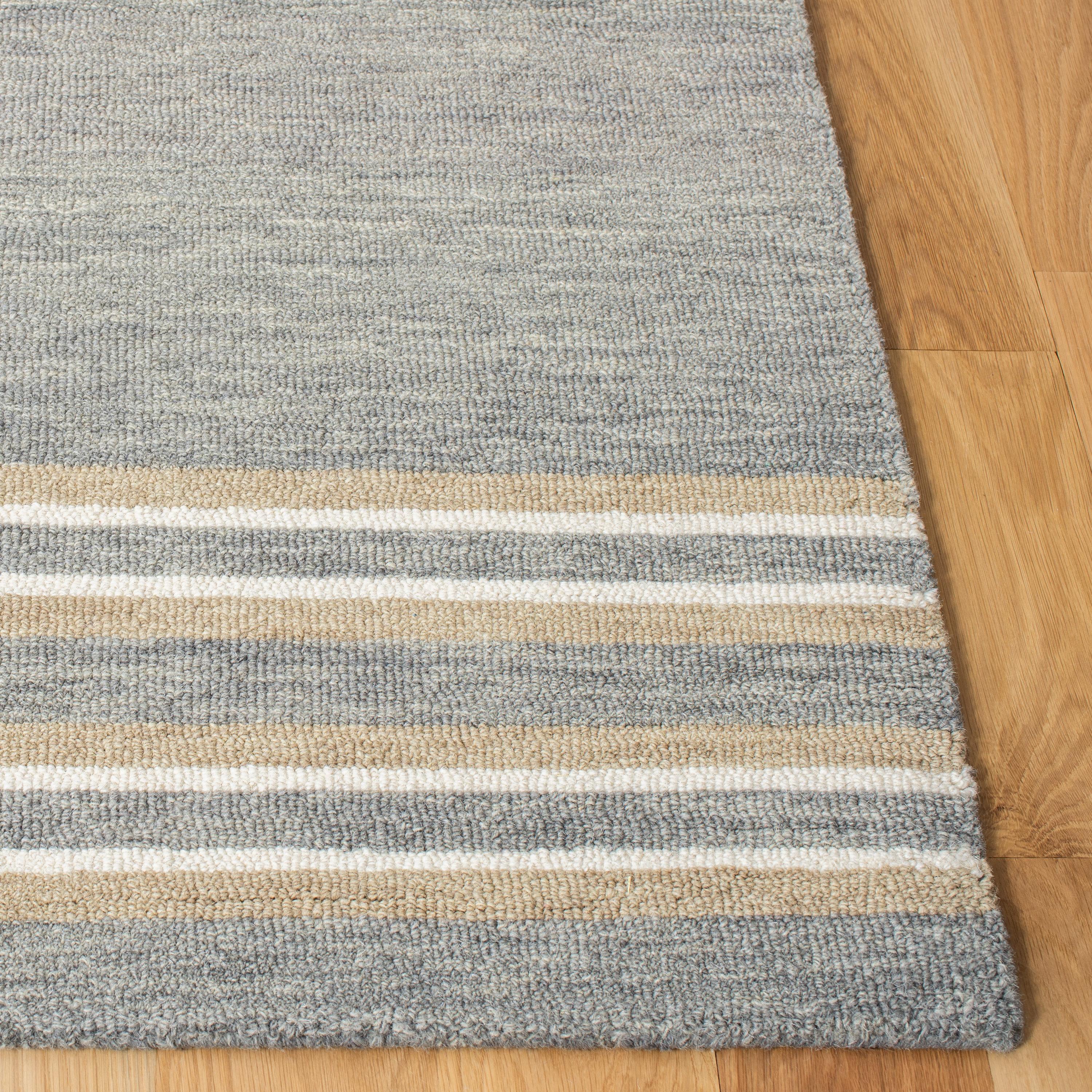Metro MET603 Hand Tufted Indoor Area Rug - Grey/Brown - 6'x6' - Safavieh