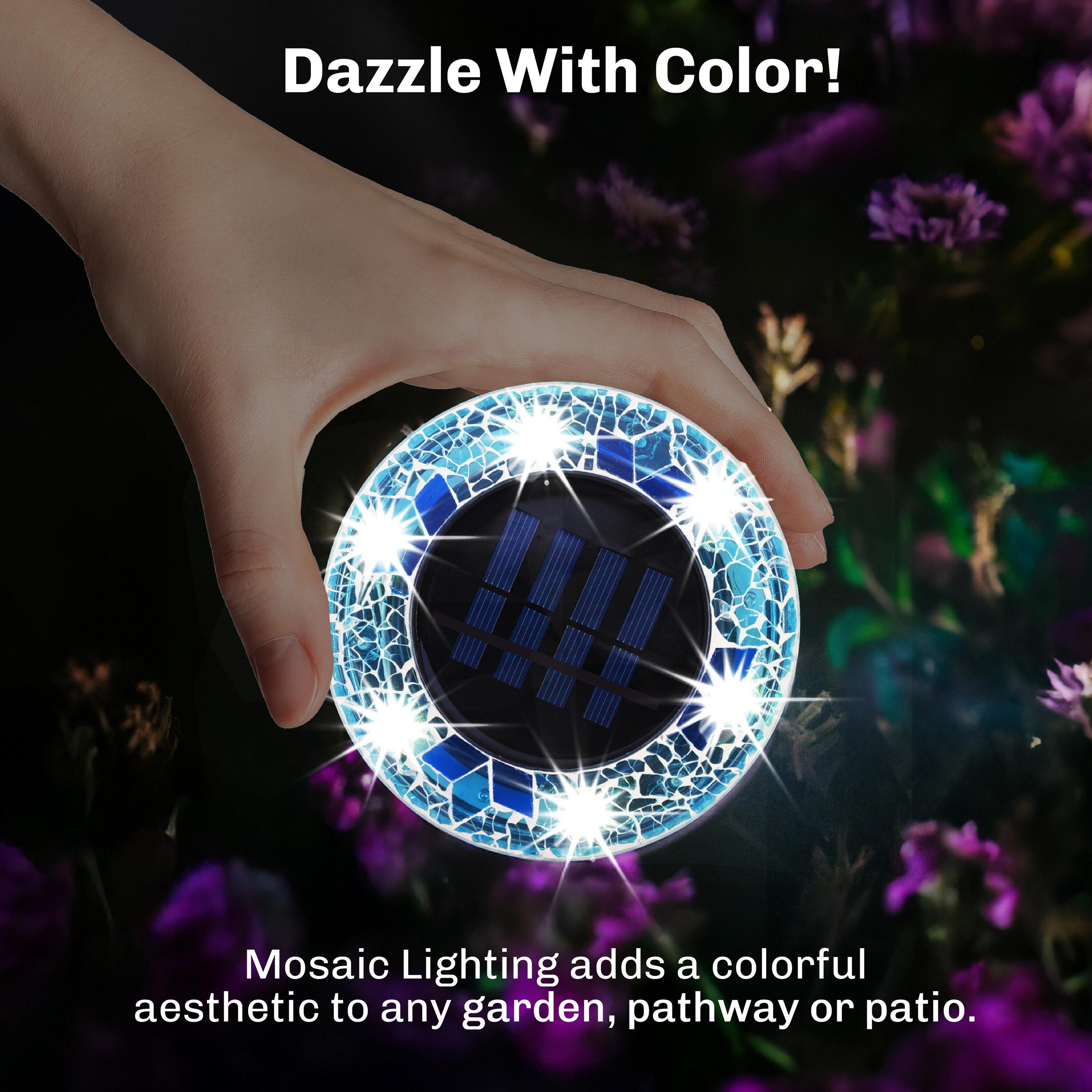 Black Low Voltage Solar Powered Integrated LED Glass Pack (Set of 4)