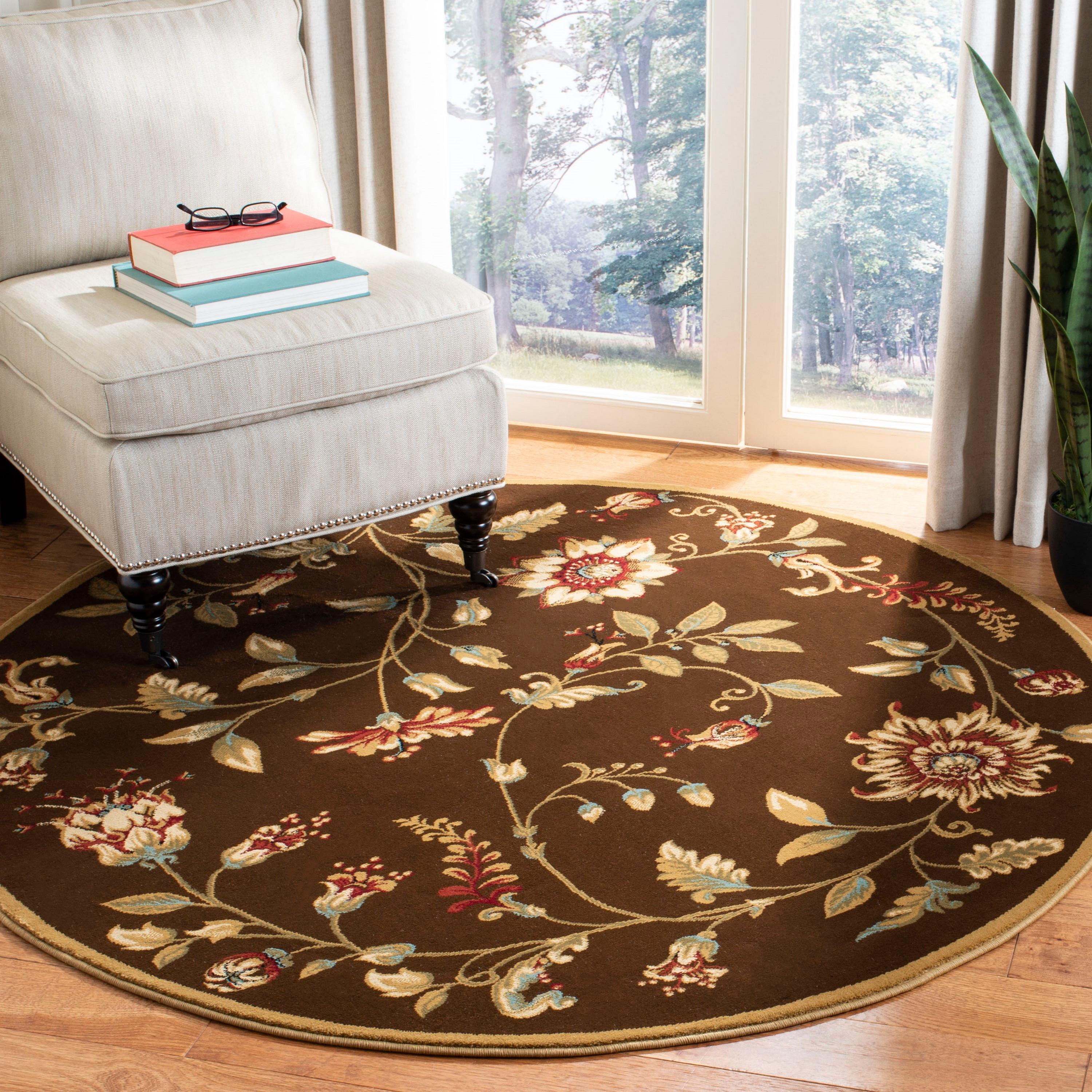 Lyndhurst LNH552 Power Loomed Accent Rug - Brown/Multi - 3'3"x5'3" - Safavieh