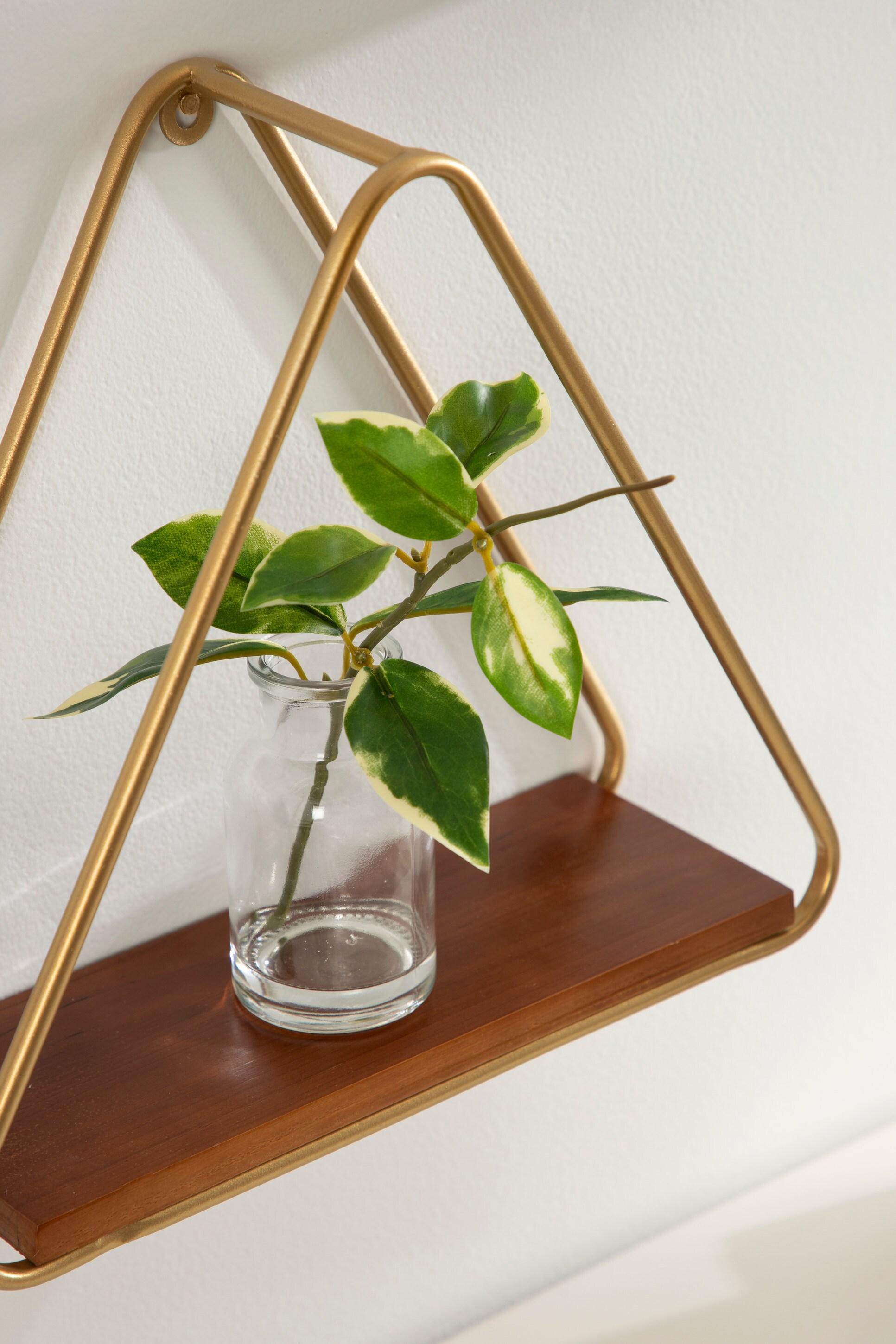 2pc Tilde Triangle Accent Shelf Set Walnut Brown - Kate & Laurel All Things Decor: Modern Geometric Floating Storage