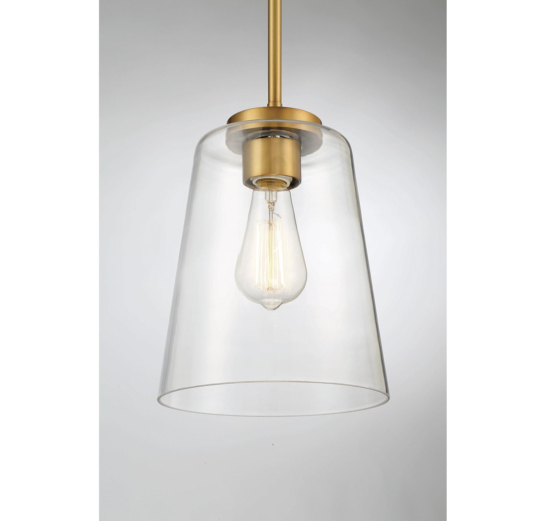 Savoy House Calhoun 1 - Light Pendant in  Warm Brass