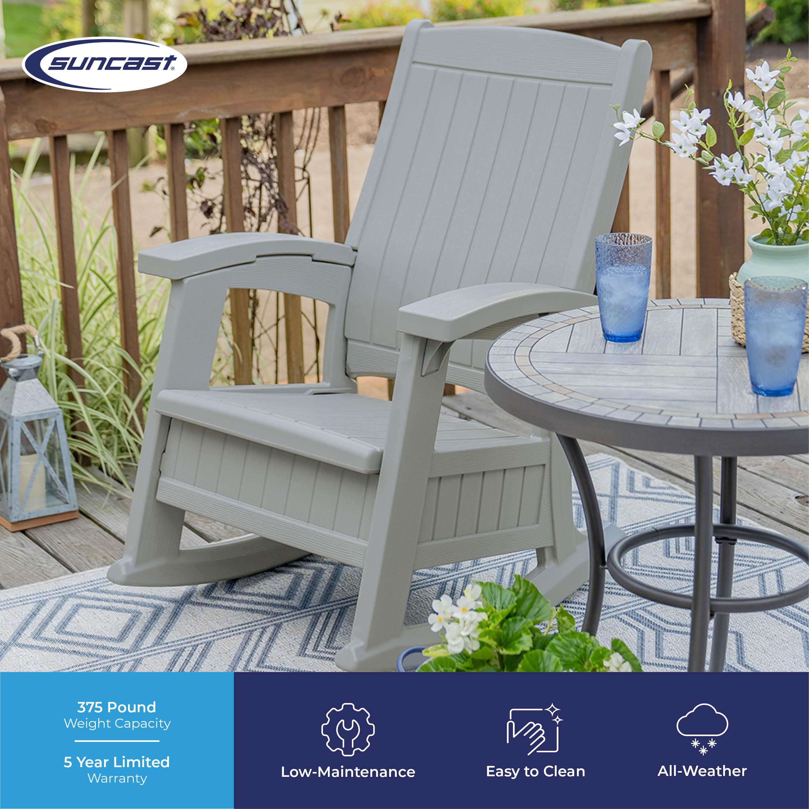 Suncast Suncast Outdoor Rocking Chair with Storage