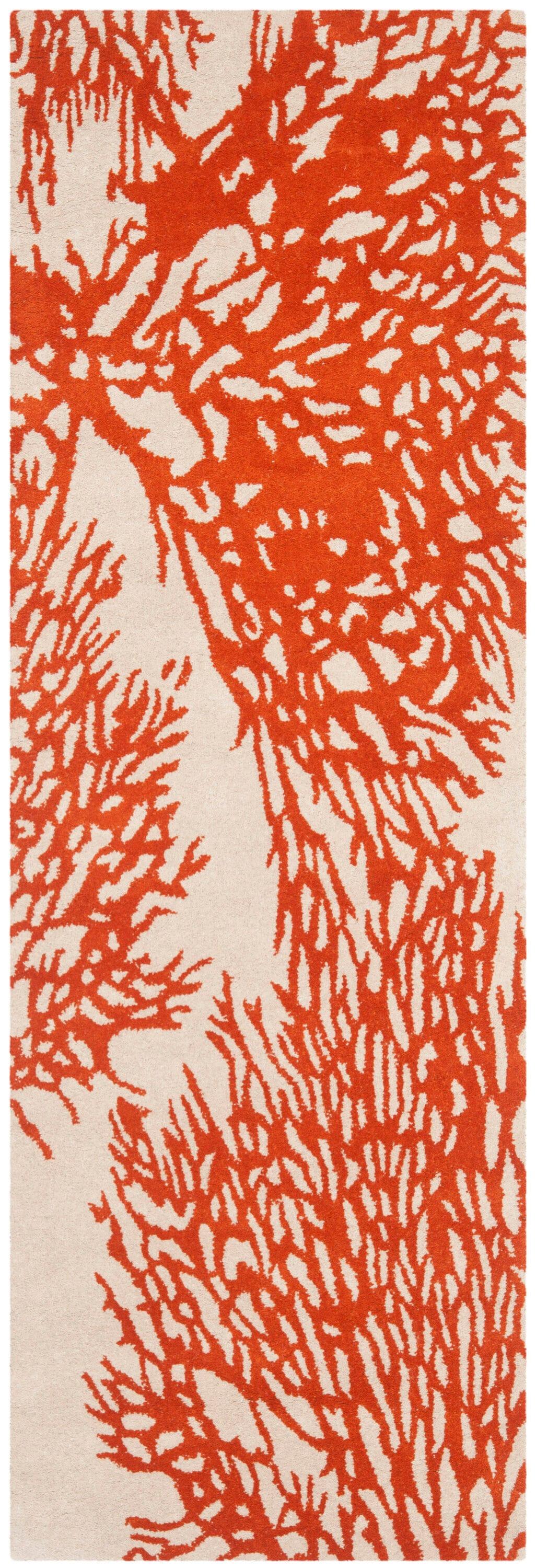 Bella BEL115 Hand Tufted Runner Rug - Beige/Terracotta - 2'3"x7' - Safavieh.